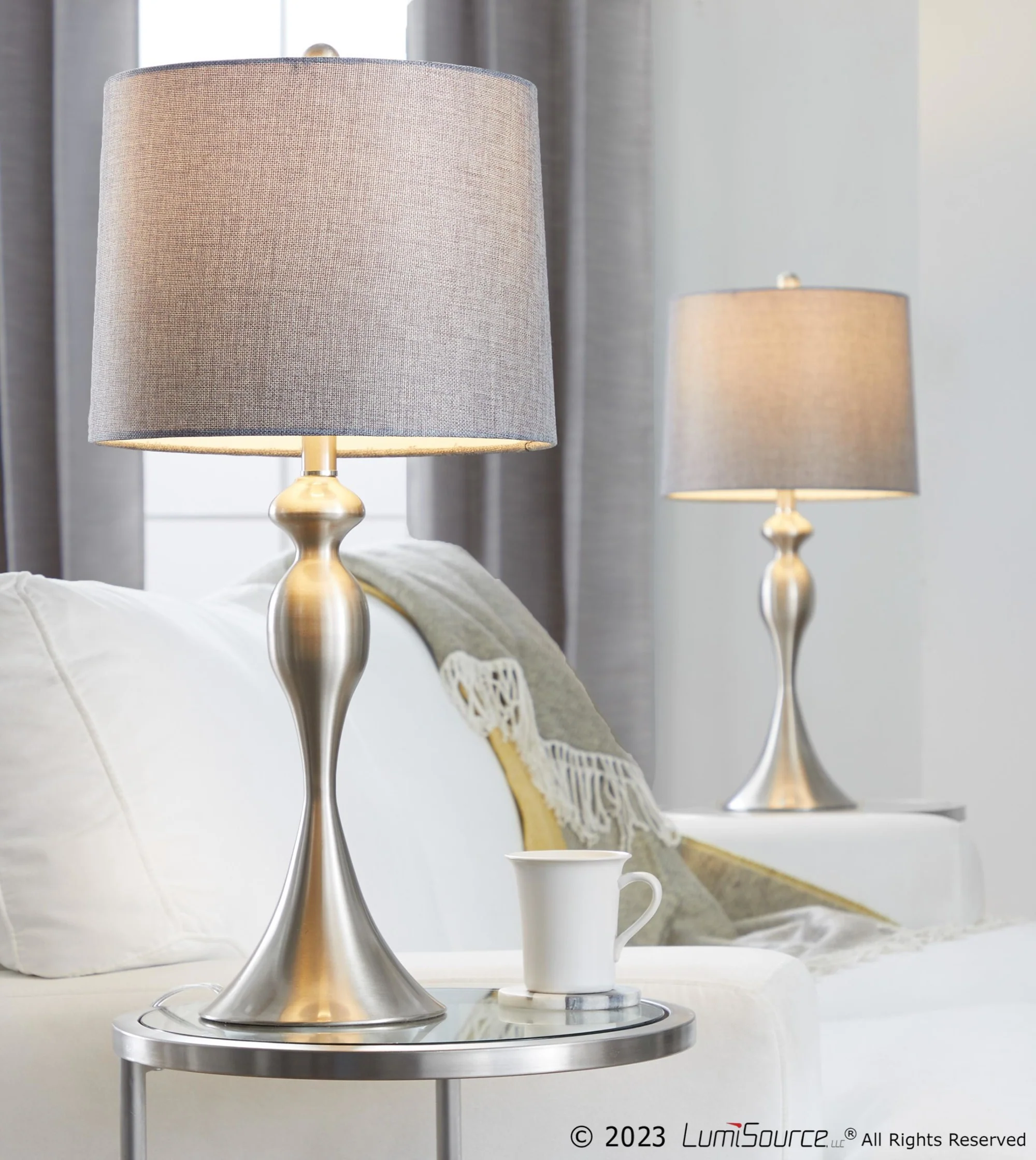 Ashland 27" Metal Table Lamp - Set of 2 By LumiSource - GTS27-ASHLND BNIGY2 - Image 2