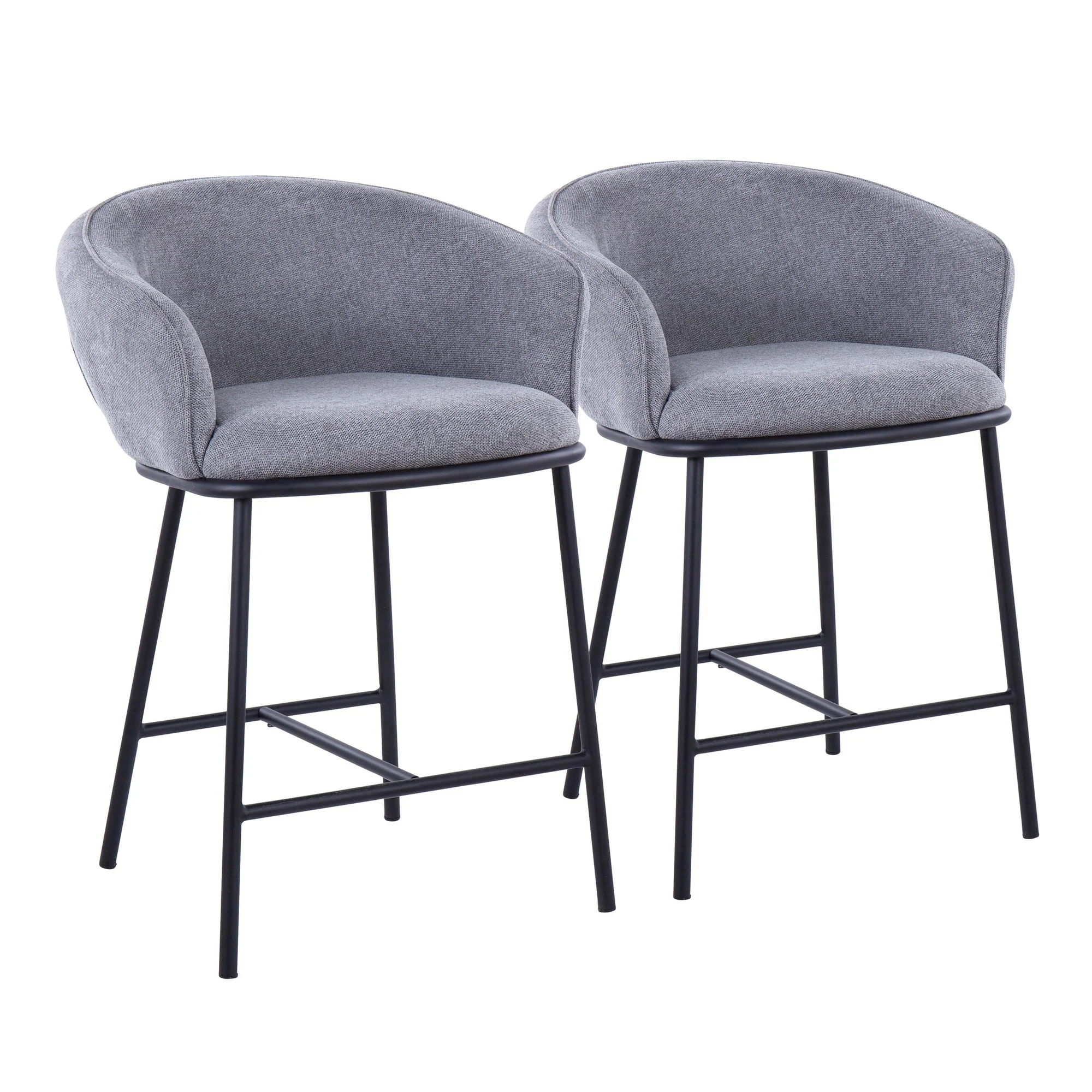 Ashland Counter Stool - Set of 2 Gray By LumiSource - Image 17