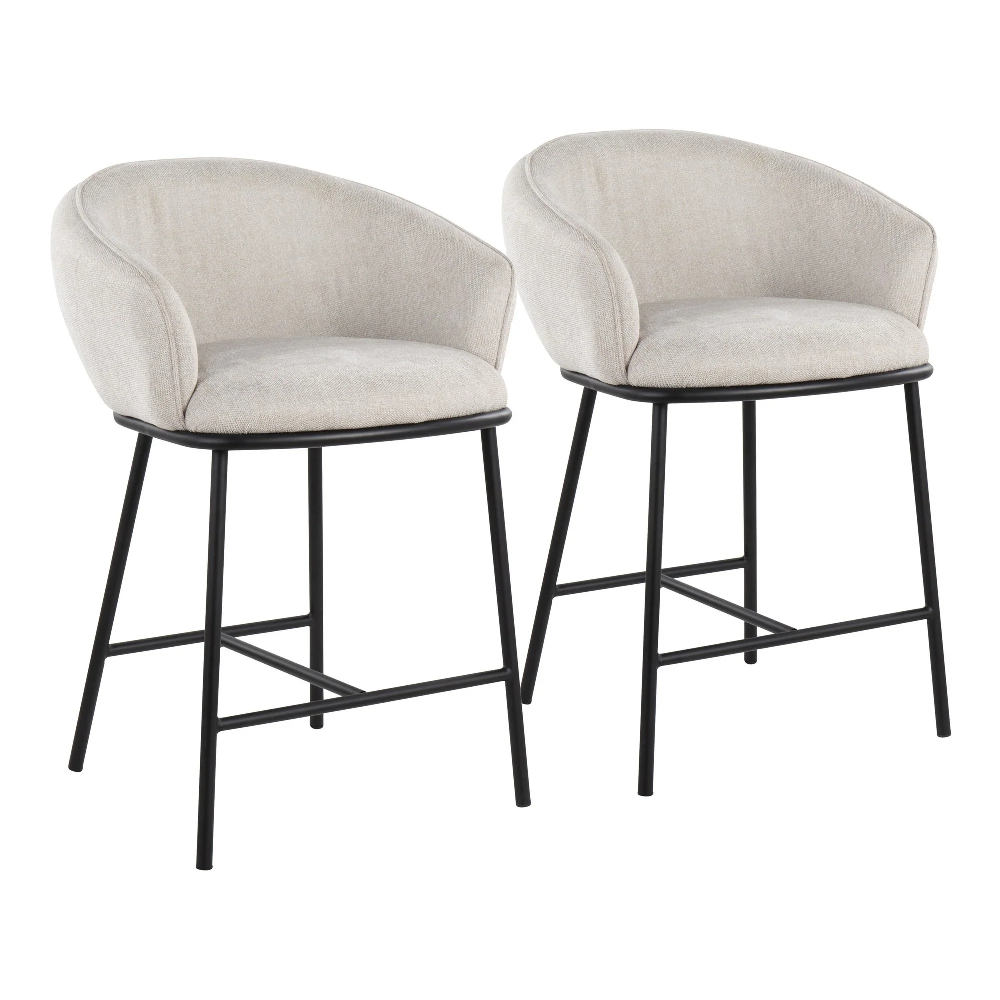 Ashland Counter Stool - Set of 2 Gray By LumiSource - Image 9