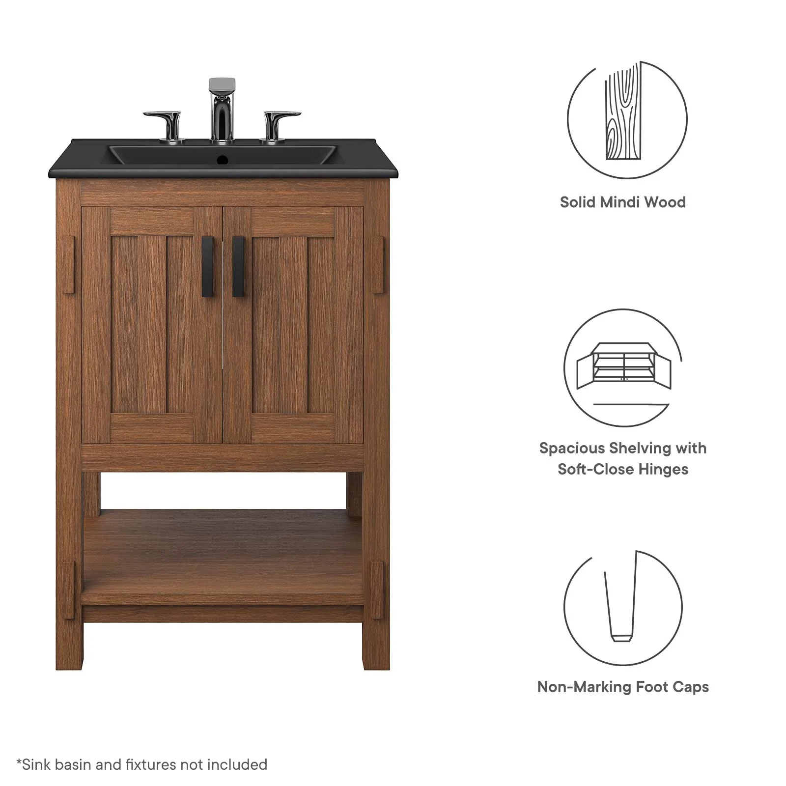 Ashlyn 24” Wood Bathroom Vanity Cabinet (Sink Basin Not Included) By Modway - EEI-6403 - Image 7