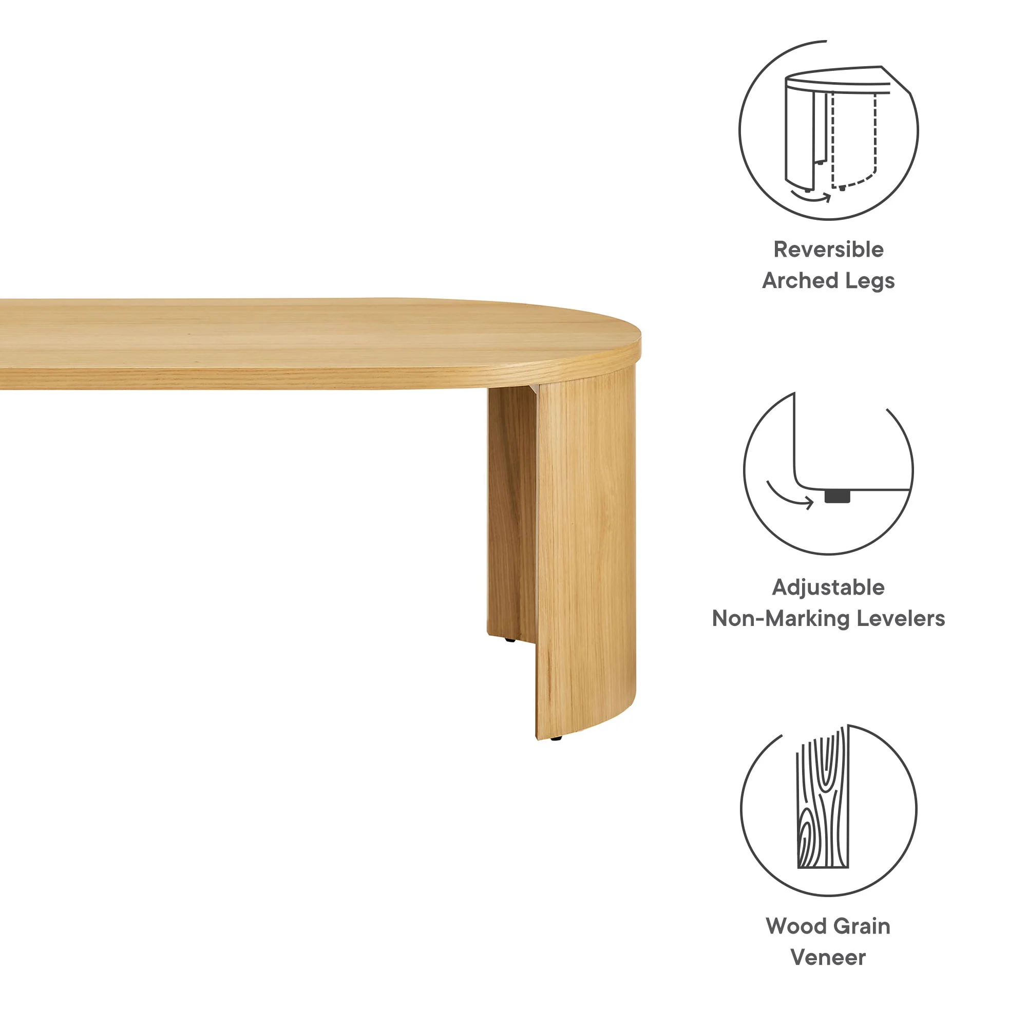 Aspect Oval Wood Entryway Console Table by Modway - Image 10