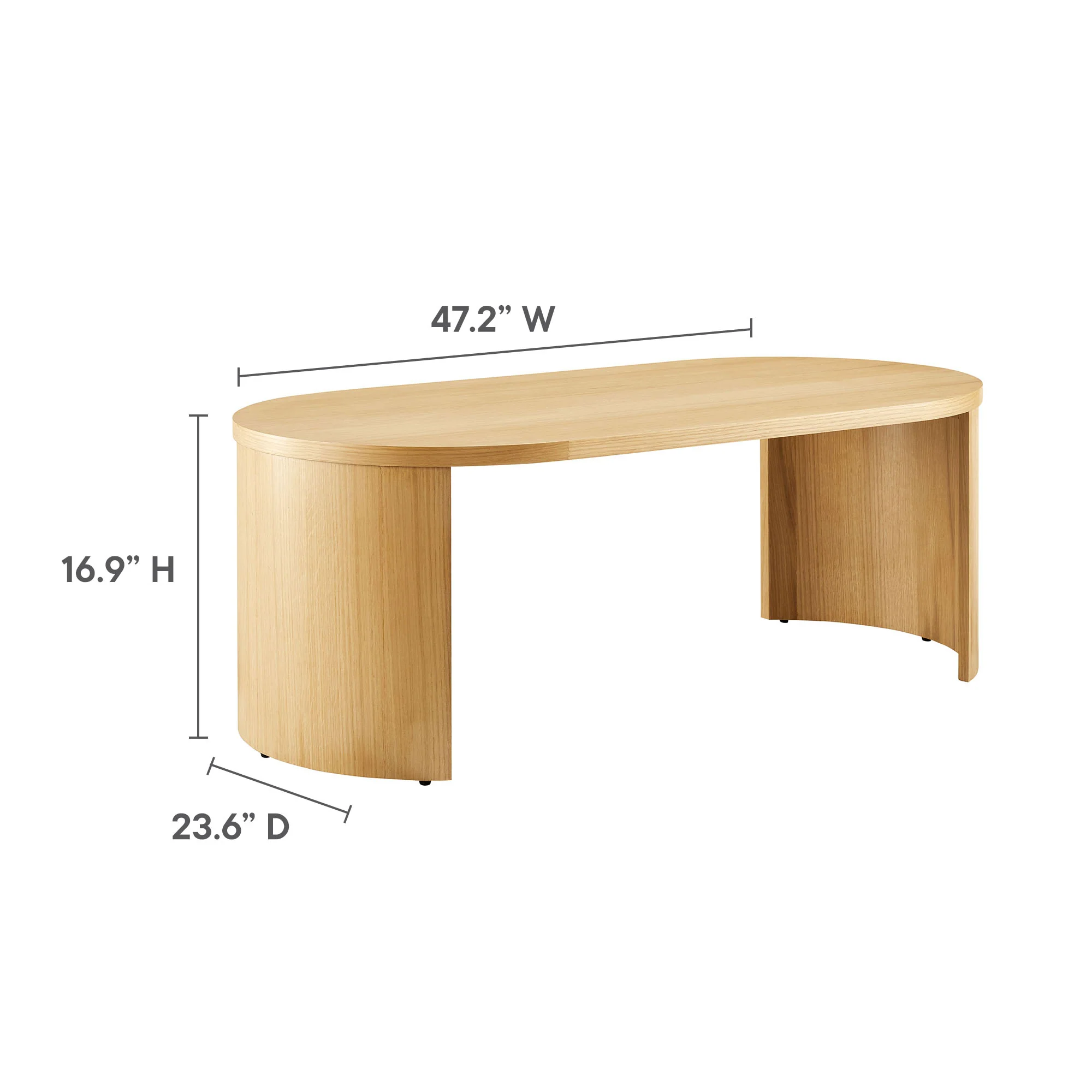 Aspect Oval Wood Entryway Console Table by Modway - Image 11