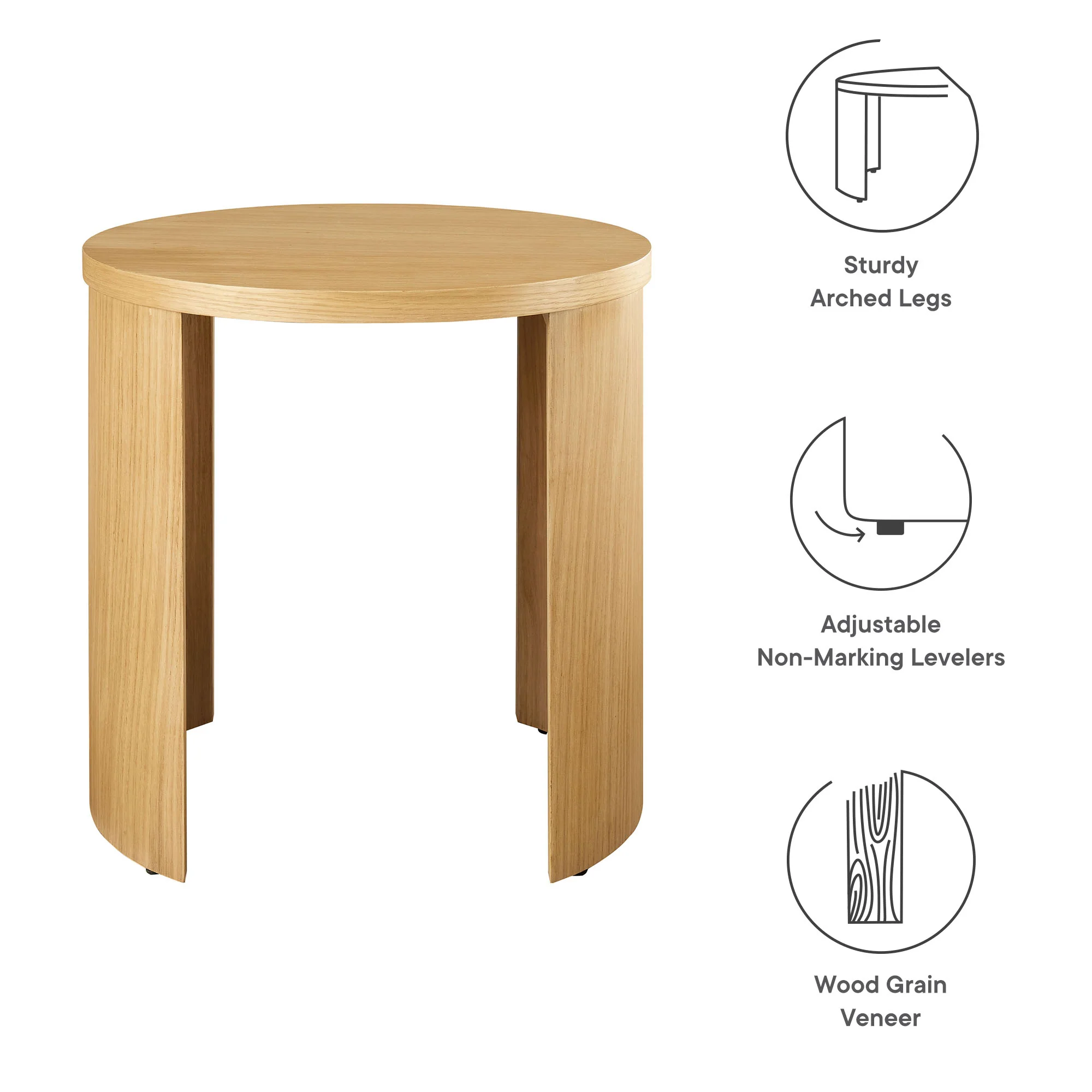 Aspect Round Wood End Table by Modway - Image 8