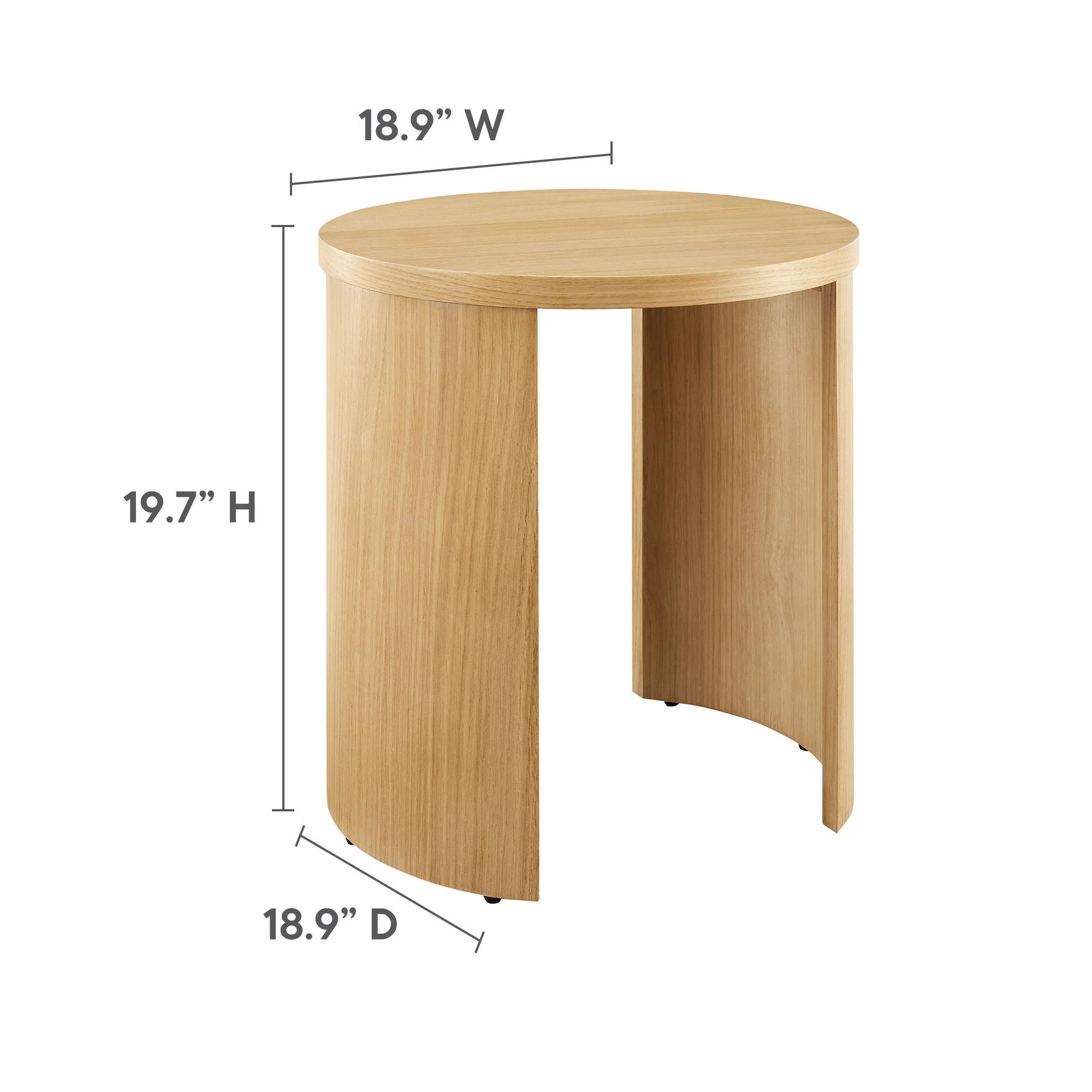 Aspect Round Wood End Table by Modway - Image 9