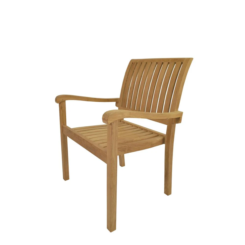 Aspen Stackable Armchair Fully Built & 4 Pcs In A Box By Anderson Teak - Image 4