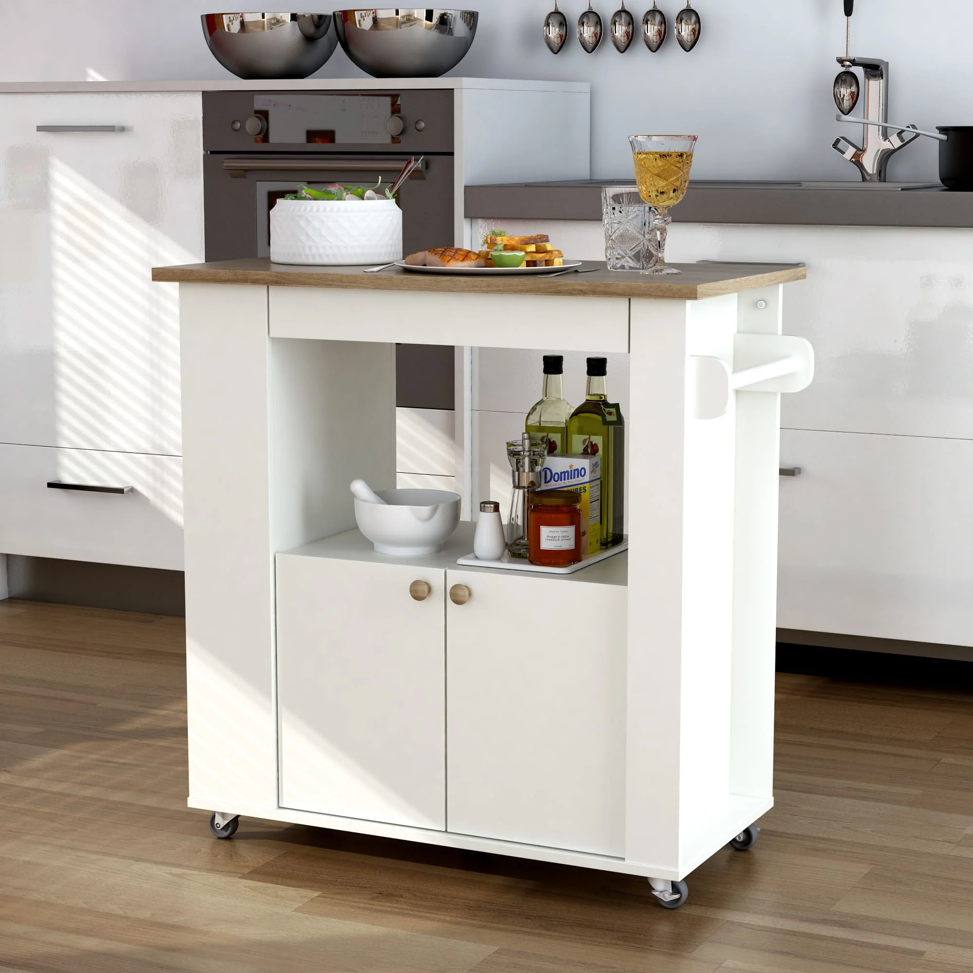 Aston 33.5" Kitchen Cart By Anderson Teak - Image 8