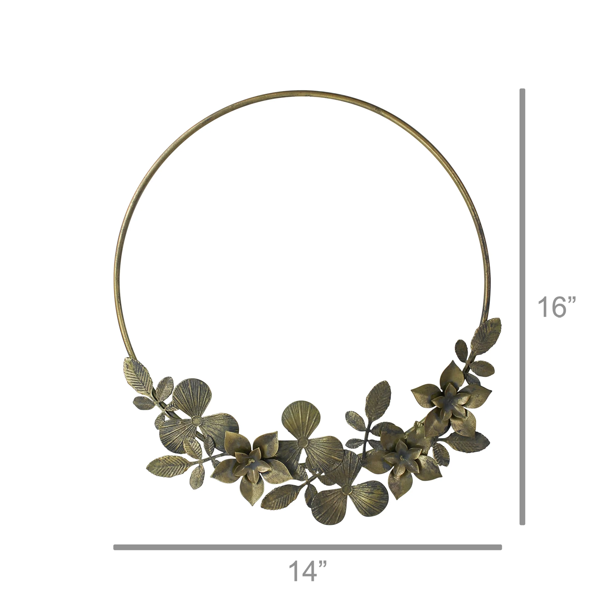 Astoria Floral Wreath, Metal Set Of 2 By HomArt - Image 2
