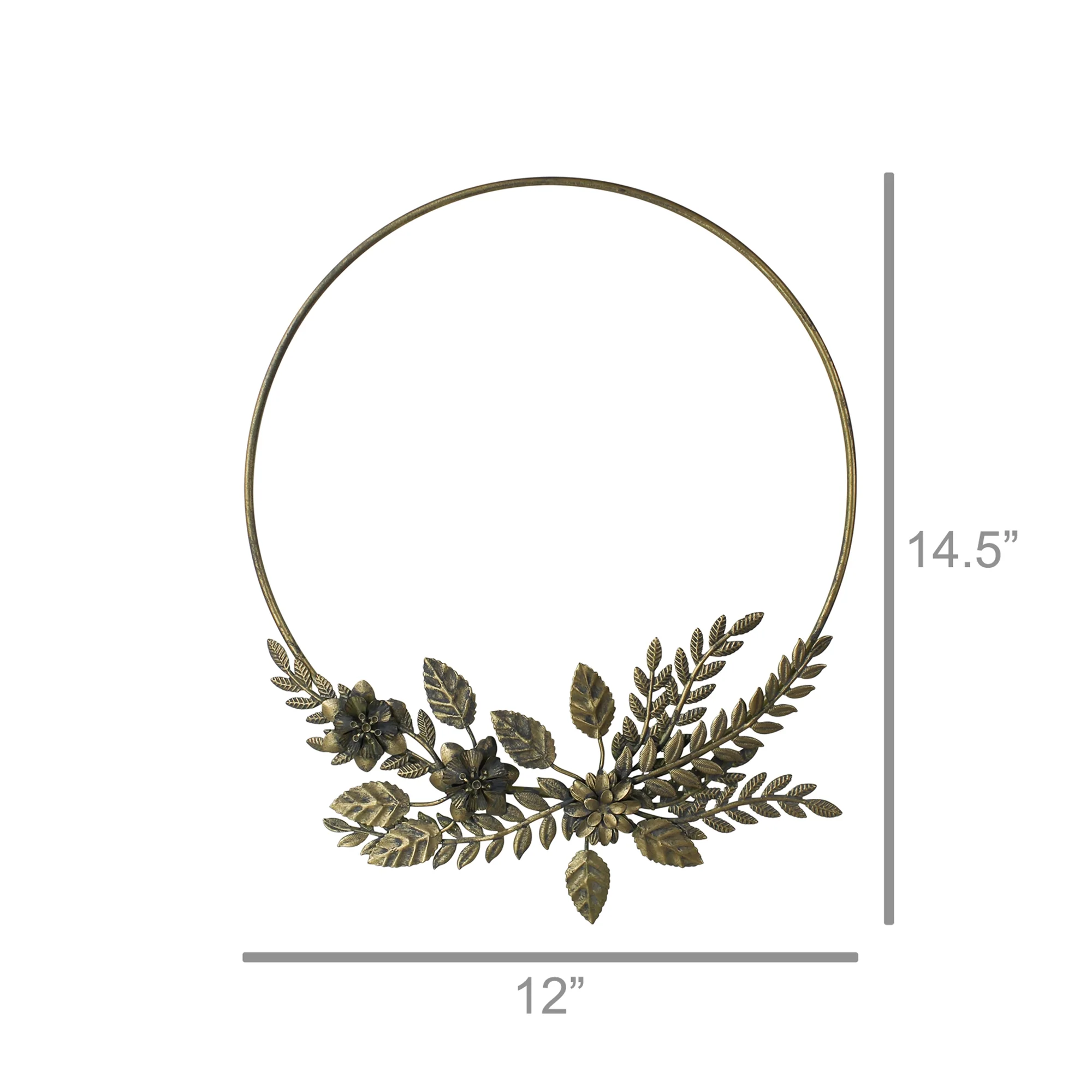 Astoria Foliage Wreath, Metal Set Of 2 By HomArt - Image 2
