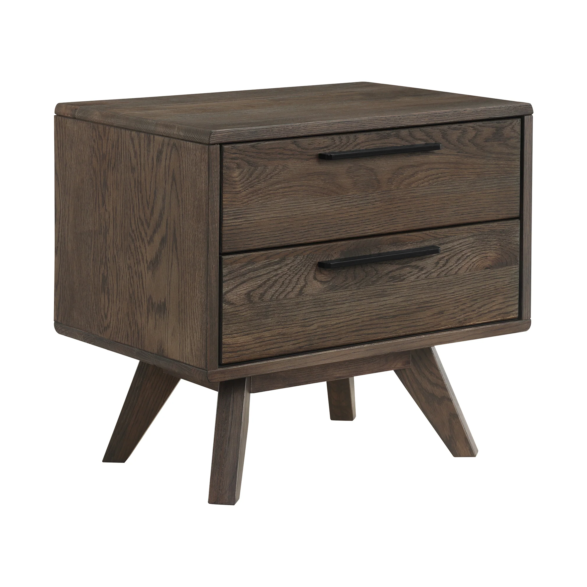 Astoria Oak 2 Drawer Nightstand By Armen Living - Image 4
