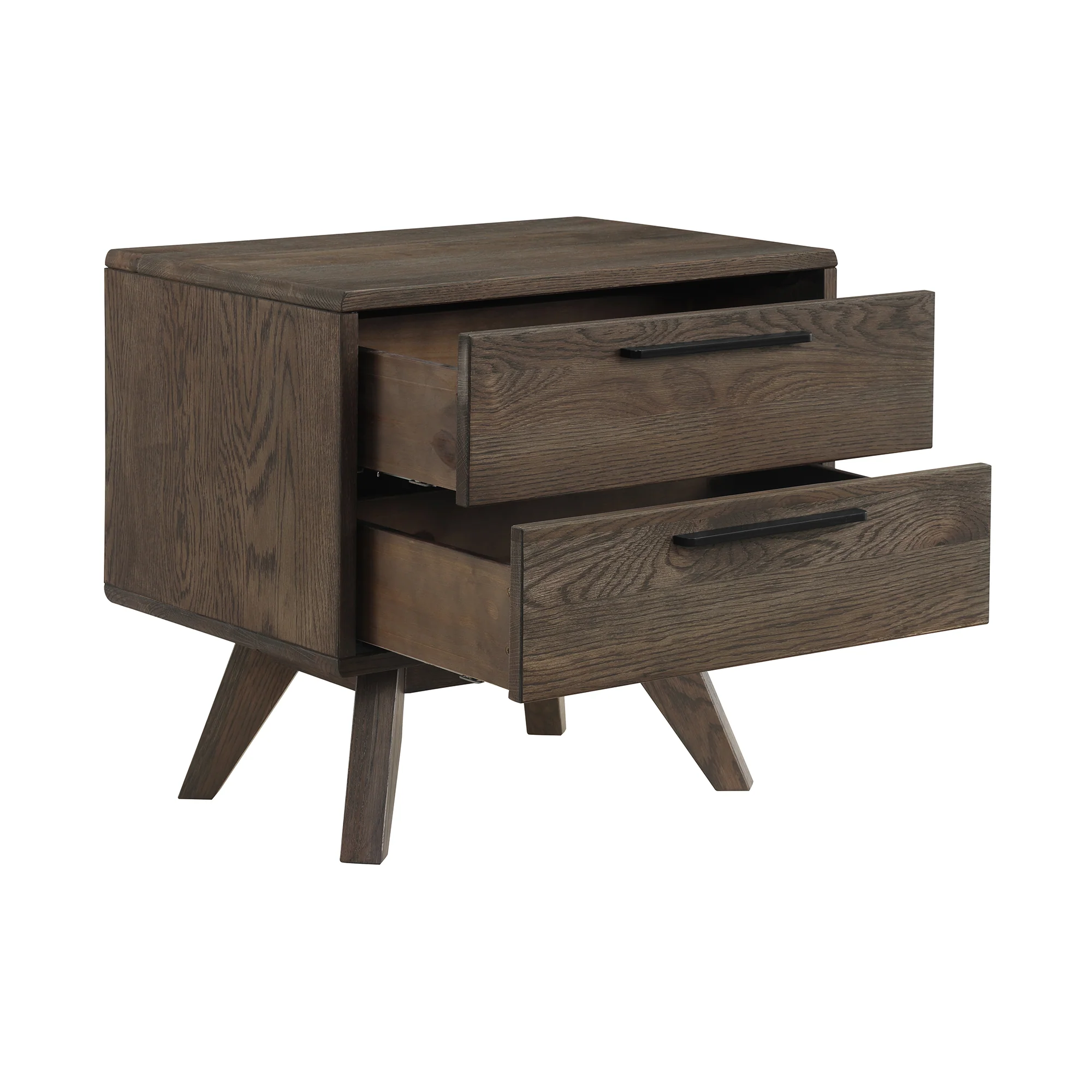 Astoria Oak 2 Drawer Nightstand By Armen Living - Image 5