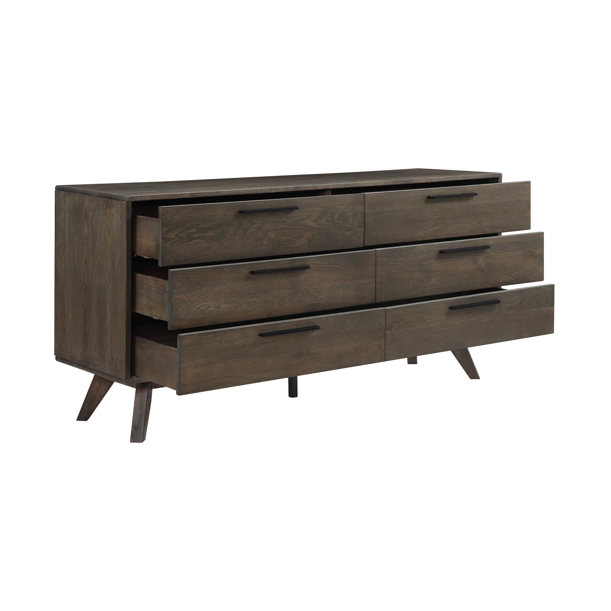 Astoria Oak Dresser for Bedroom with 6 Drawers By Armen Living - Image 5