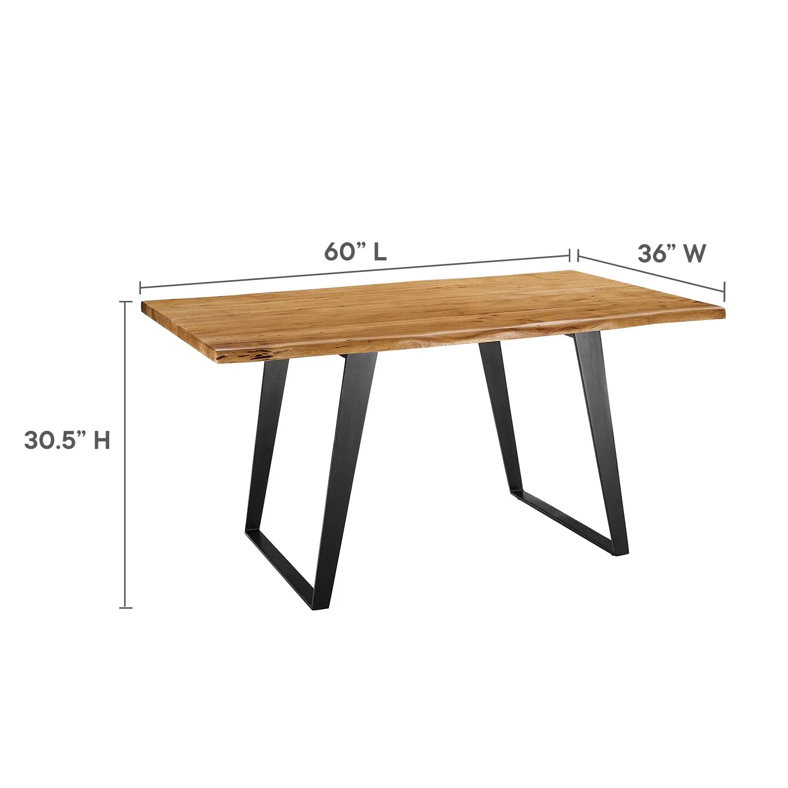 Astound 60" Live Edge Acacia Wood Dining Table By Modway - EEI-6067 - Image 24