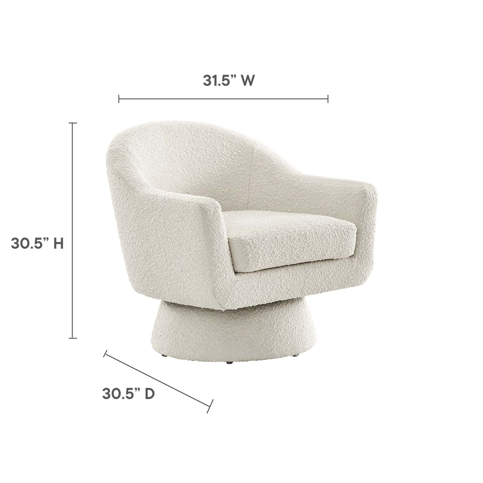 Astral Boucle Fabric Boucle Fabric Swivel Chair By Modway - EEI-6359 - Image 7