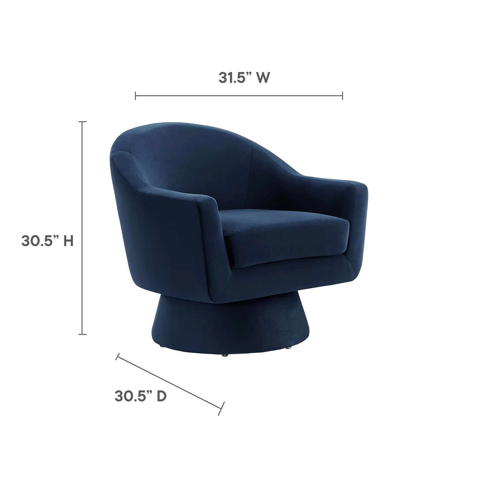 Astral Performance Velvet Fabric and Wood Swivel Chair By Modway - EEI-6360 - Image 15