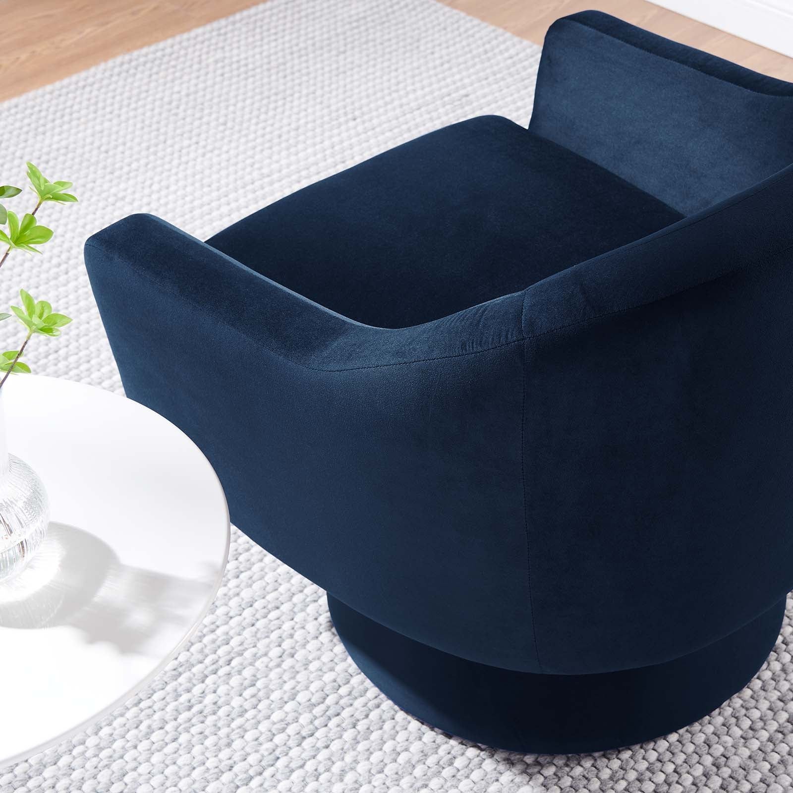 Astral Performance Velvet Fabric and Wood Swivel Chair By Modway - EEI-6360 - Image 16