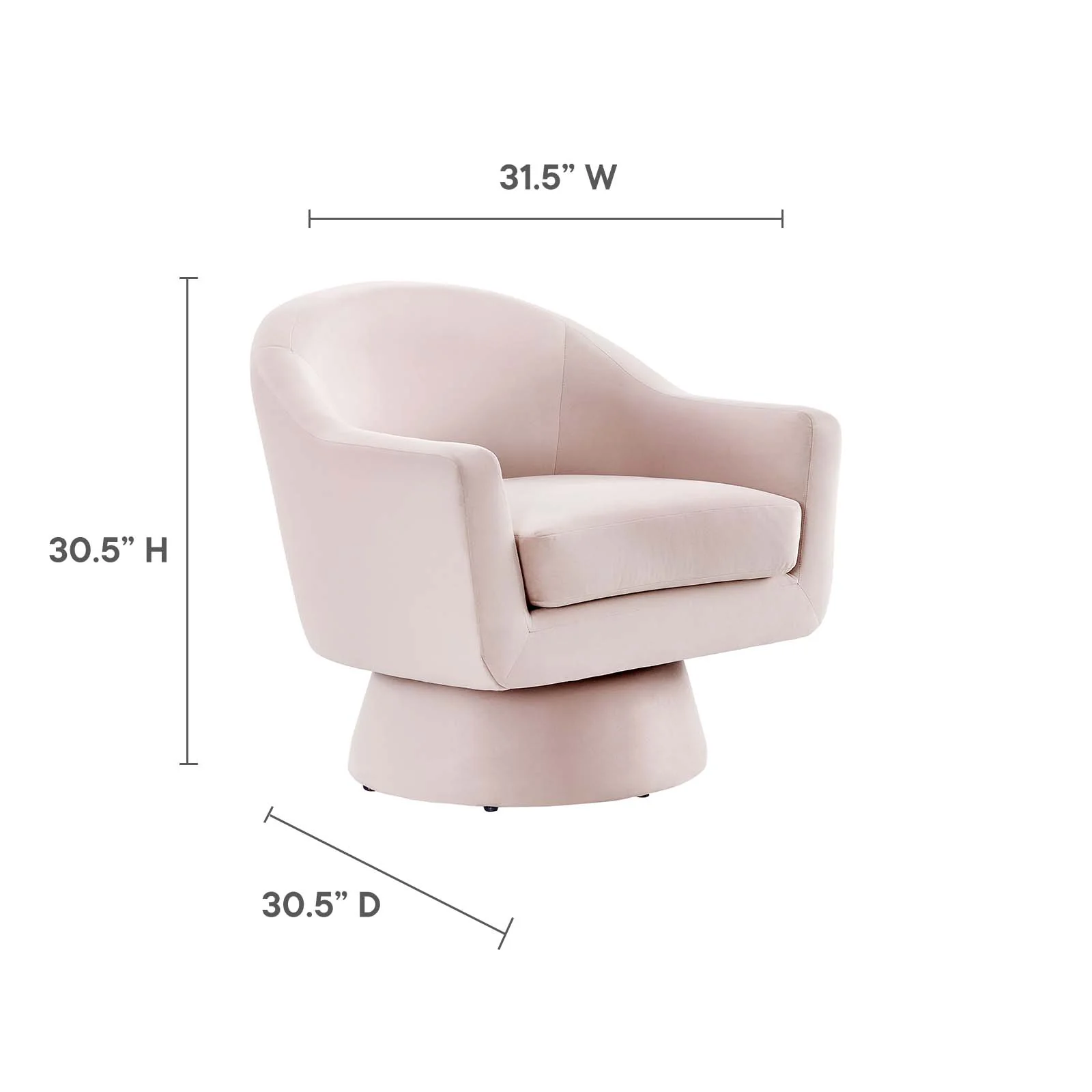 Astral Performance Velvet Fabric and Wood Swivel Chair By Modway - EEI-6360 - Image 23