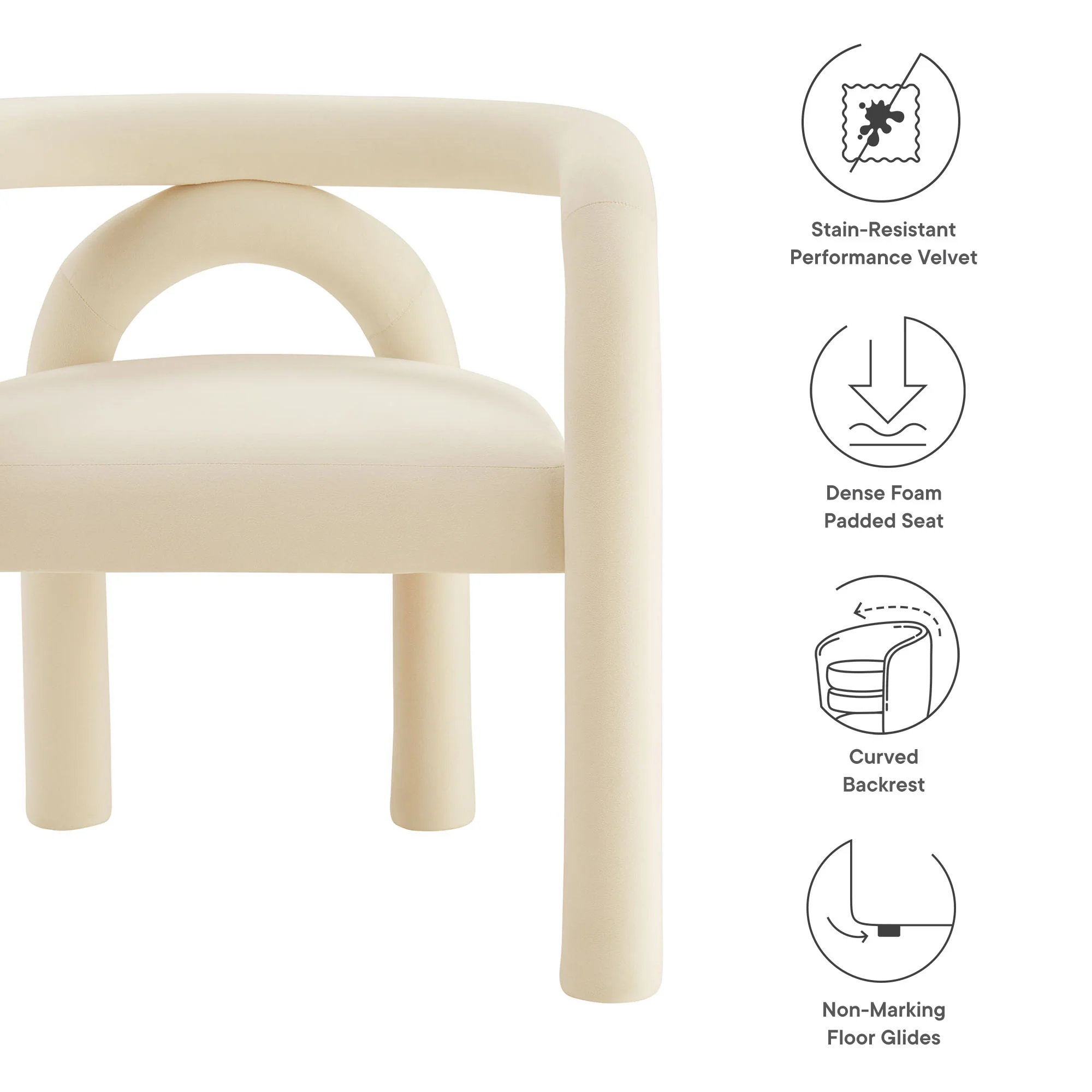 Astrid Performance Velvet Dining Chair by Modway - Image 26