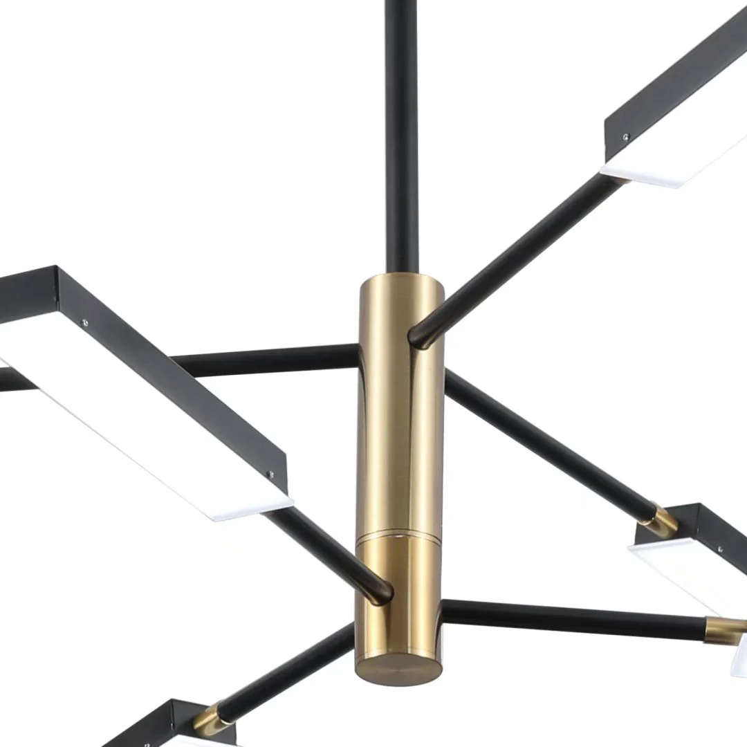 Asymmetric Black and Gold Six Light Ceiling Light By Homeroots - Image 8