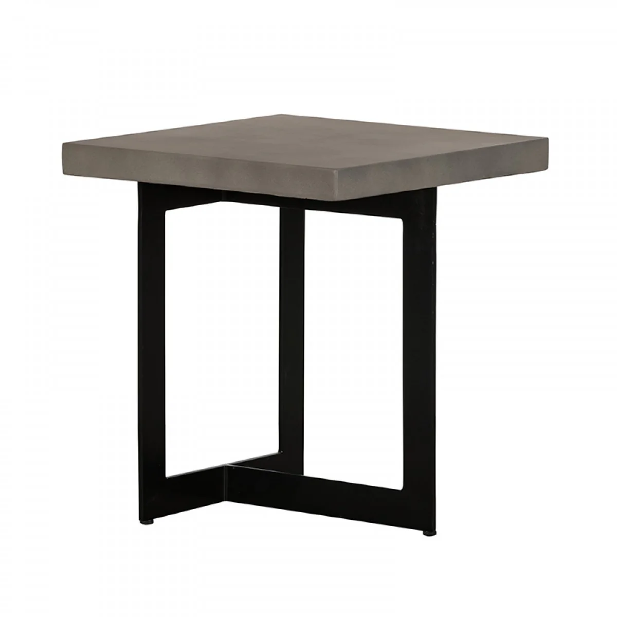 Asymmetric Metal And Concrete End Table By Homeroots - Image 2