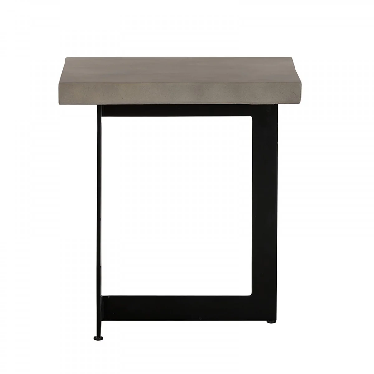 Asymmetric Metal And Concrete End Table By Homeroots - Image 4
