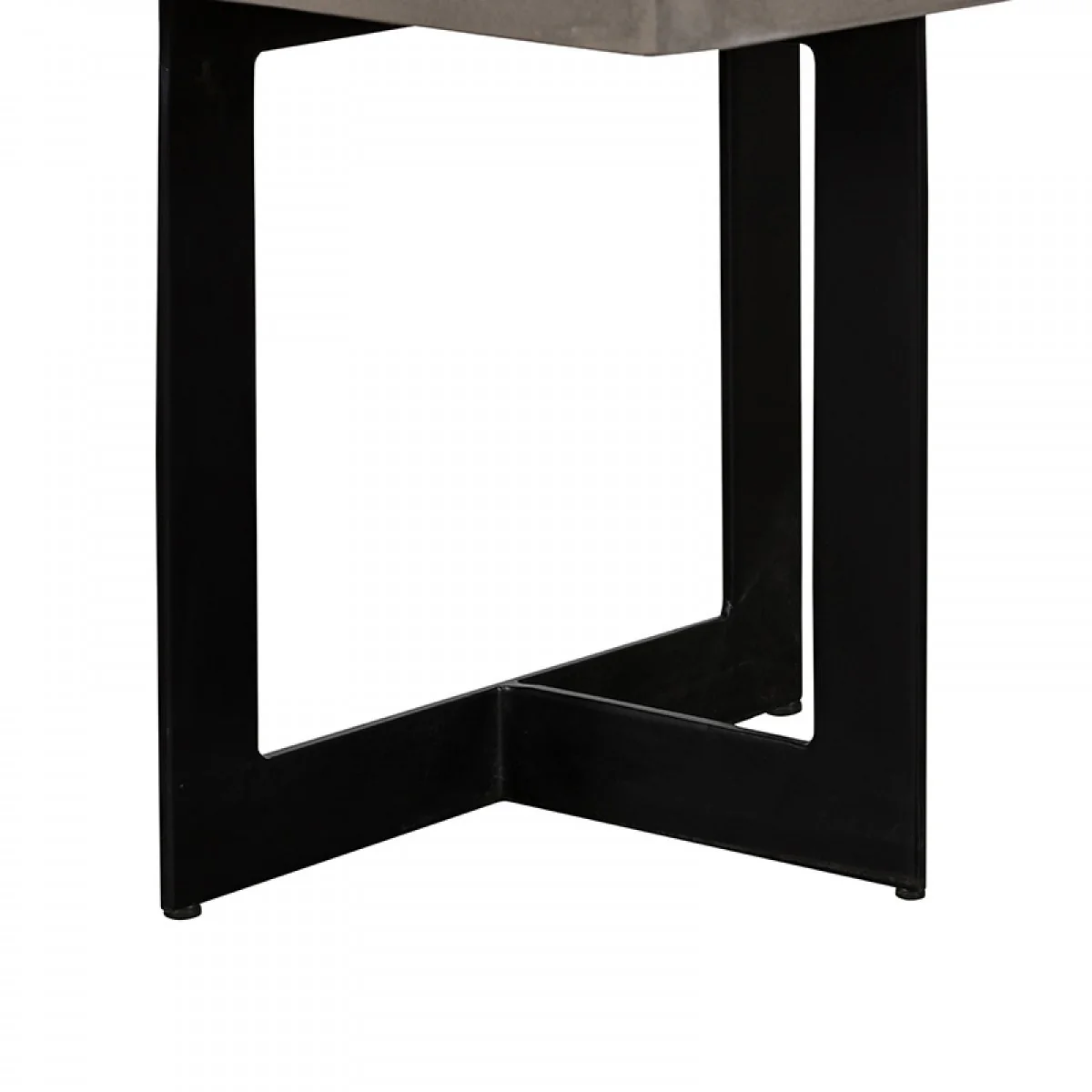 Asymmetric Metal And Concrete End Table By Homeroots - Image 6