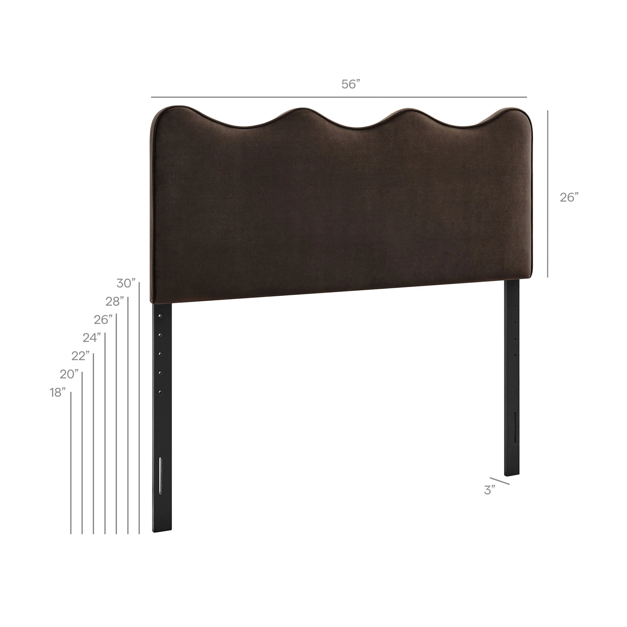 Athena Stain-Resistant Performance Velvet Full Size Headboard by Modway - Image 32