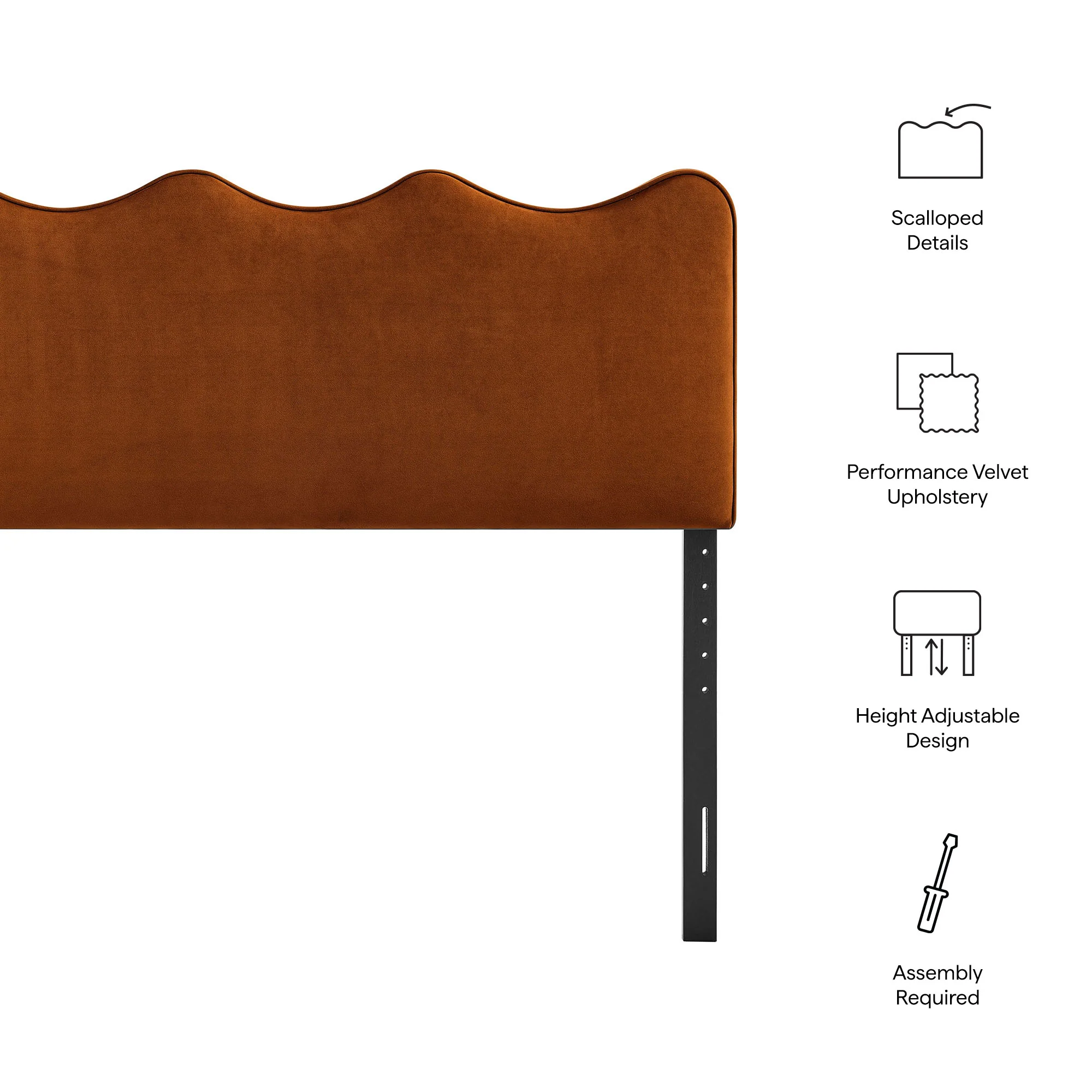 Athena Stain-Resistant Performance Velvet Full Size Headboard by Modway - Image 55