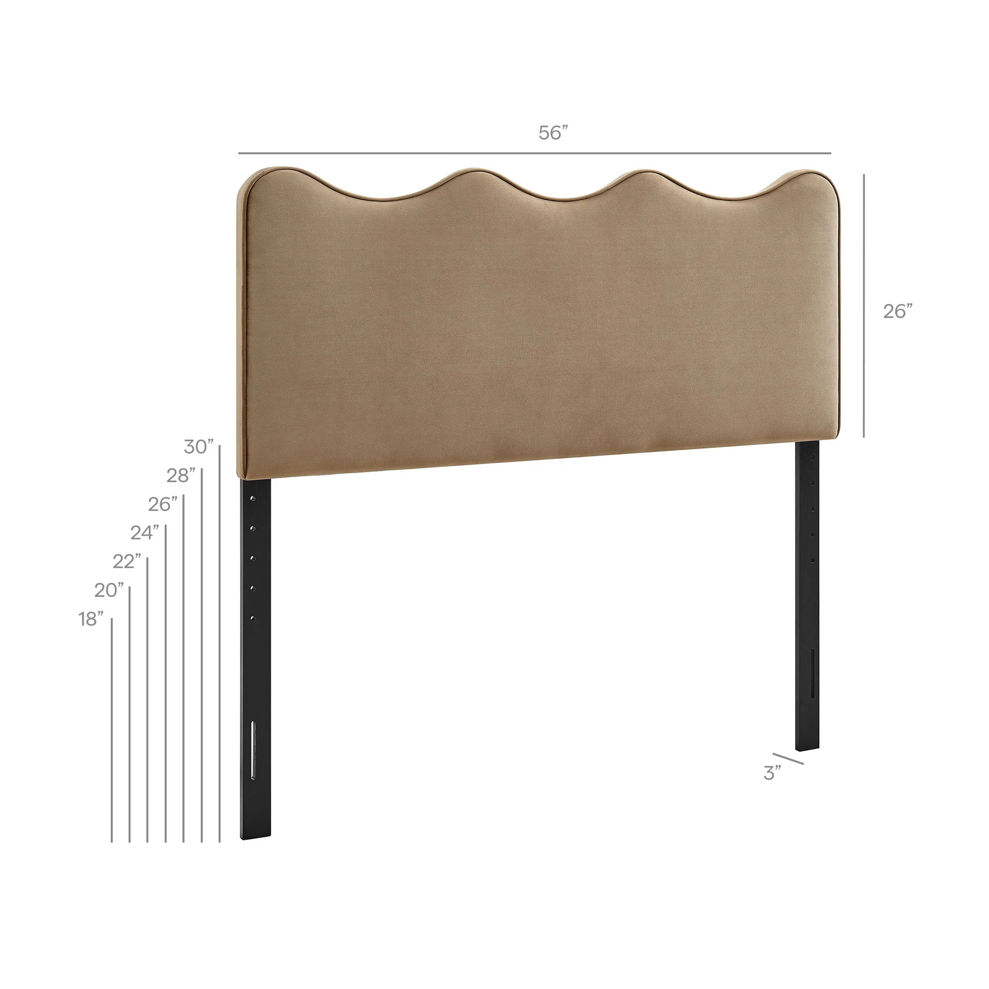Athena Stain-Resistant Performance Velvet Full Size Headboard by Modway - Image 64