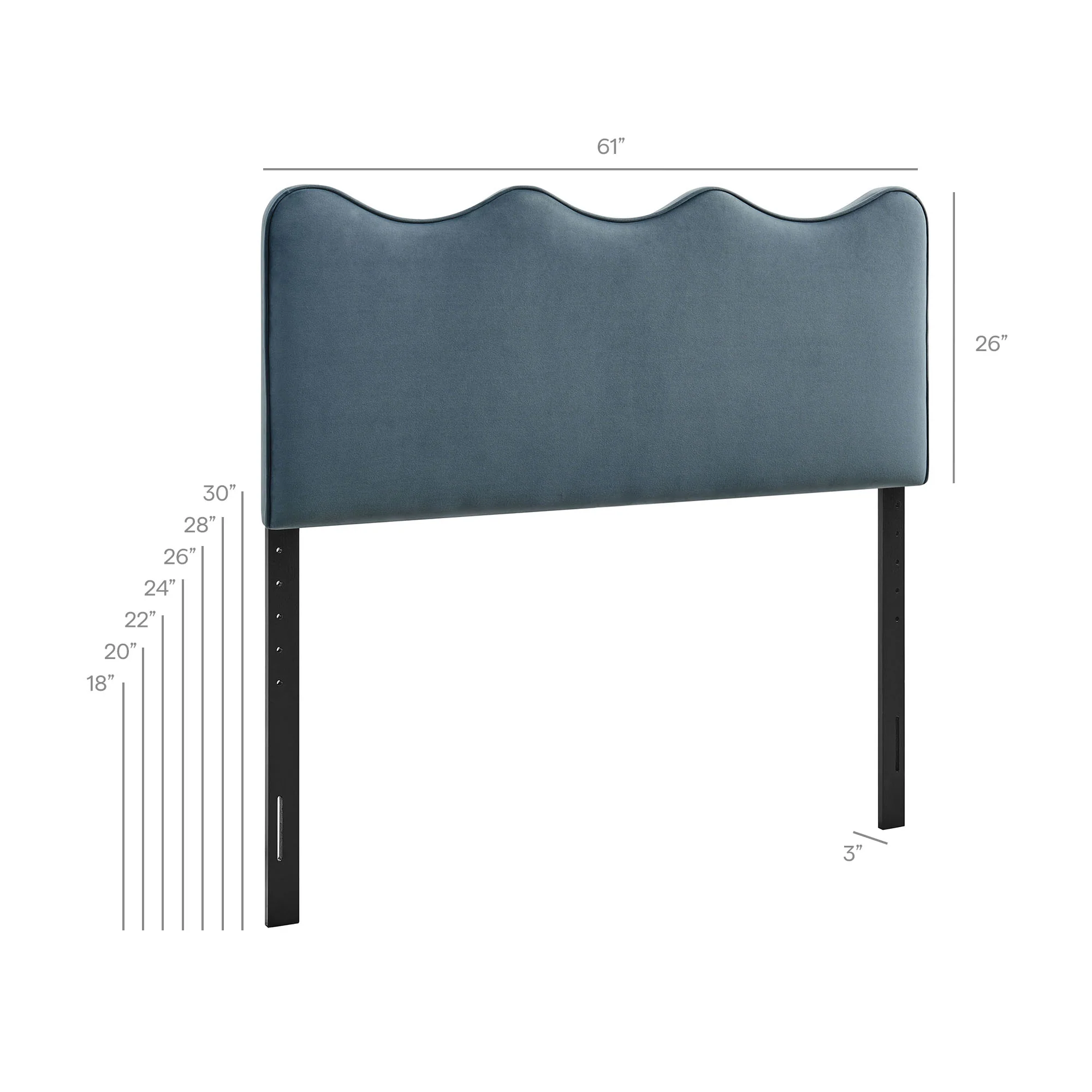Athena Stain-Resistant Performance Velvet Queen Size Headboard by Modway - Image 24