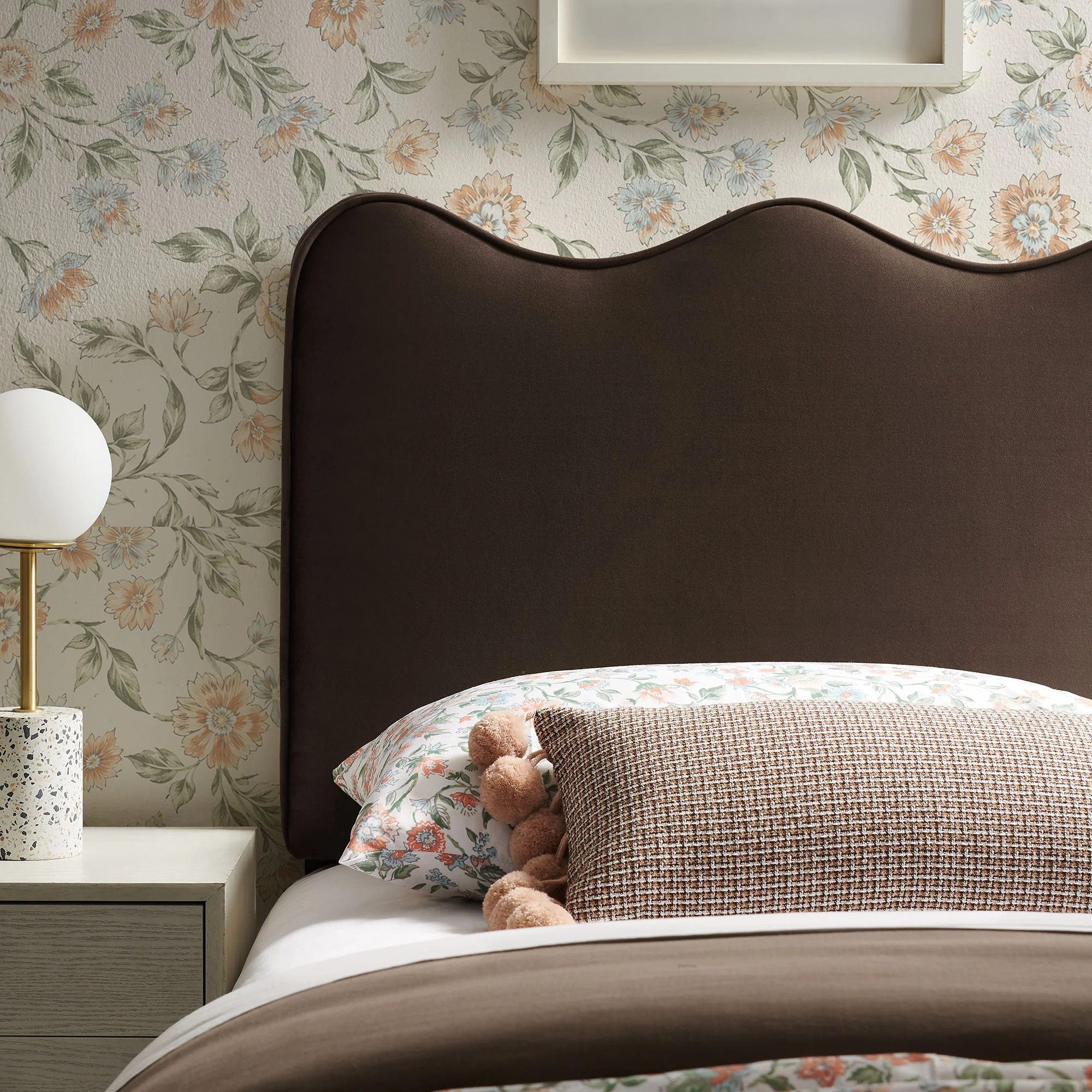 Athena Stain-Resistant Performance Velvet Twin Size Headboard by Modway - Image 29
