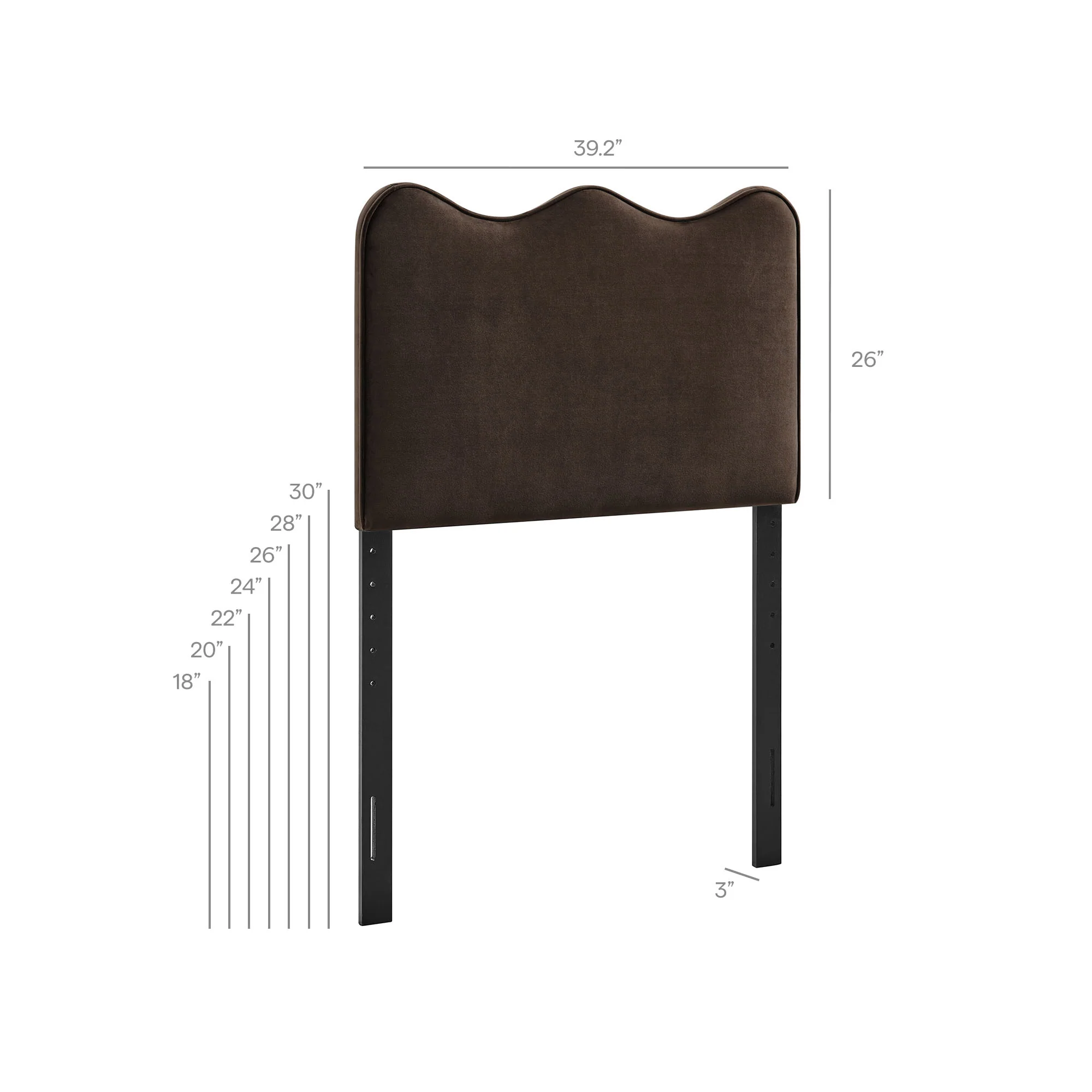 Athena Stain-Resistant Performance Velvet Twin Size Headboard by Modway - Image 32