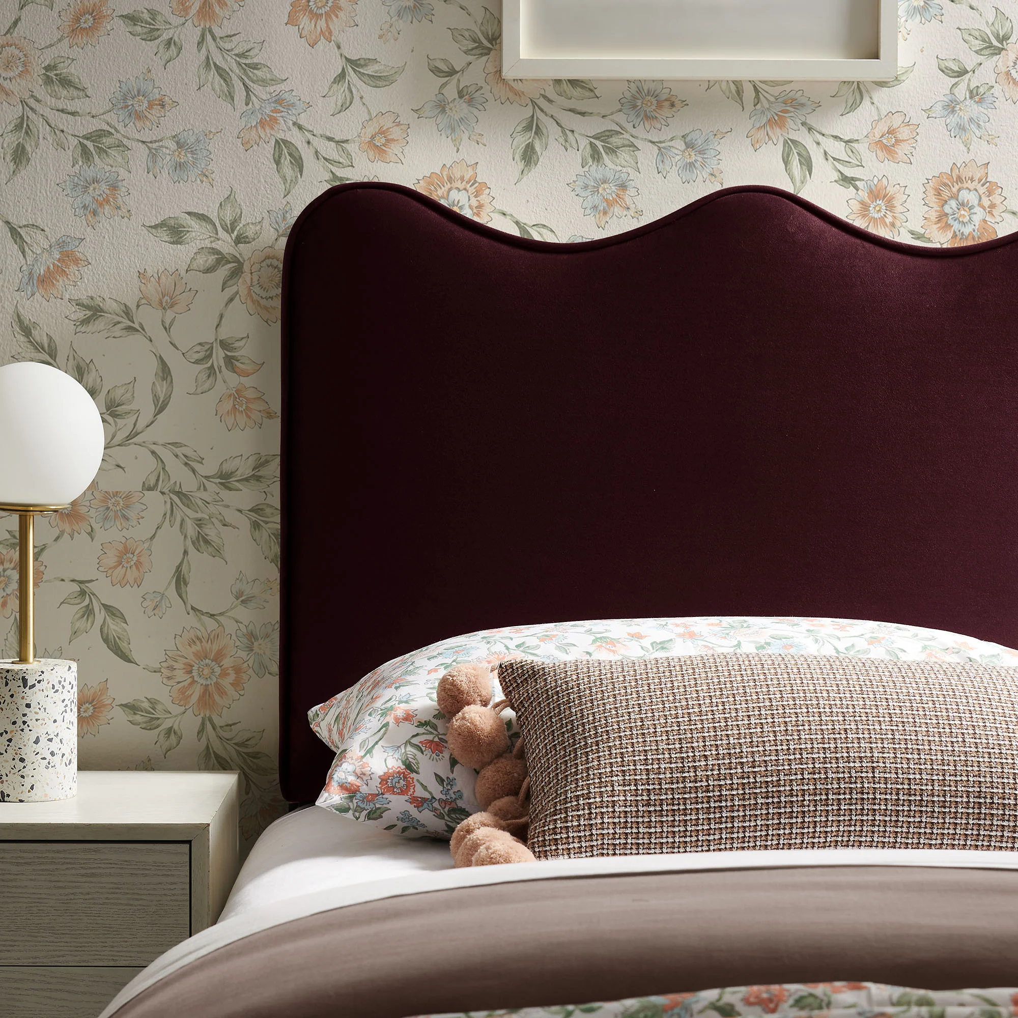 Athena Stain-Resistant Performance Velvet Twin Size Headboard by Modway - Image 45