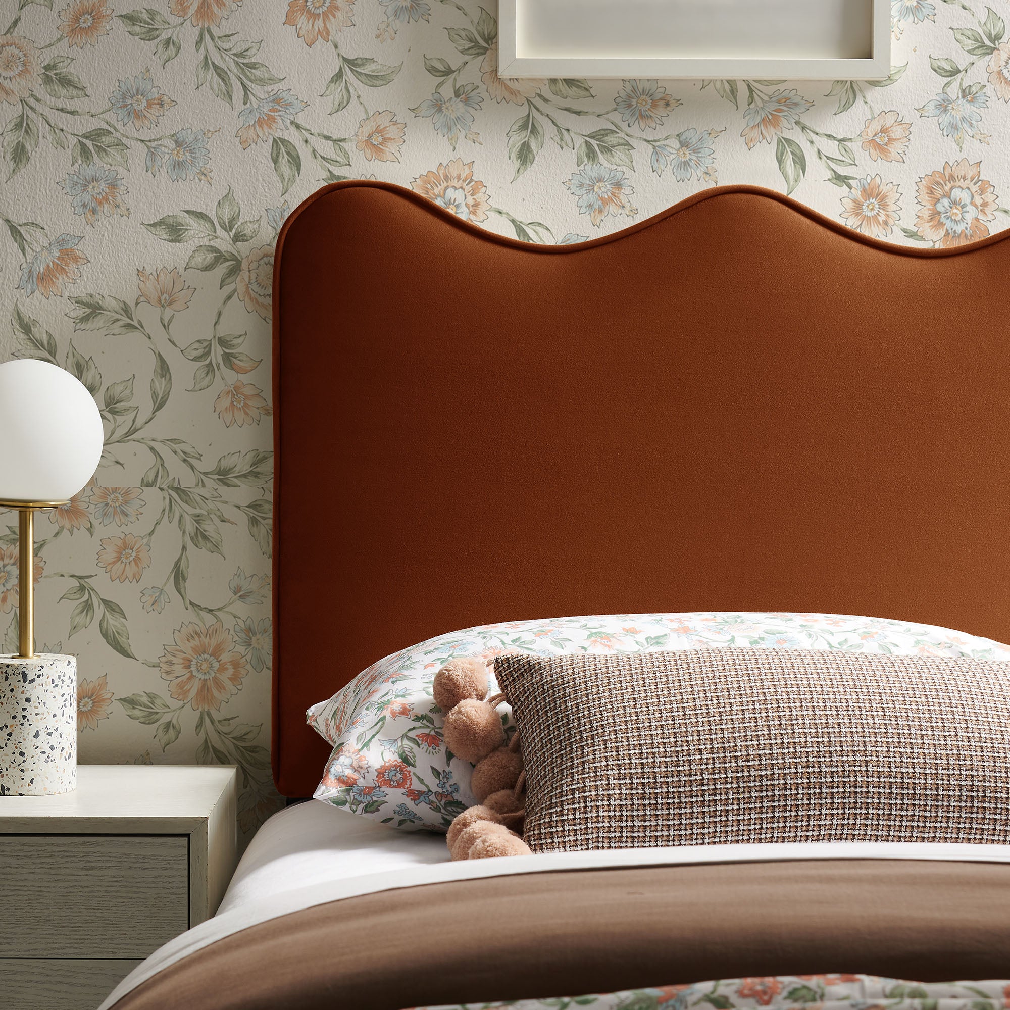 Athena Stain-Resistant Performance Velvet Twin Size Headboard by Modway - Image 53