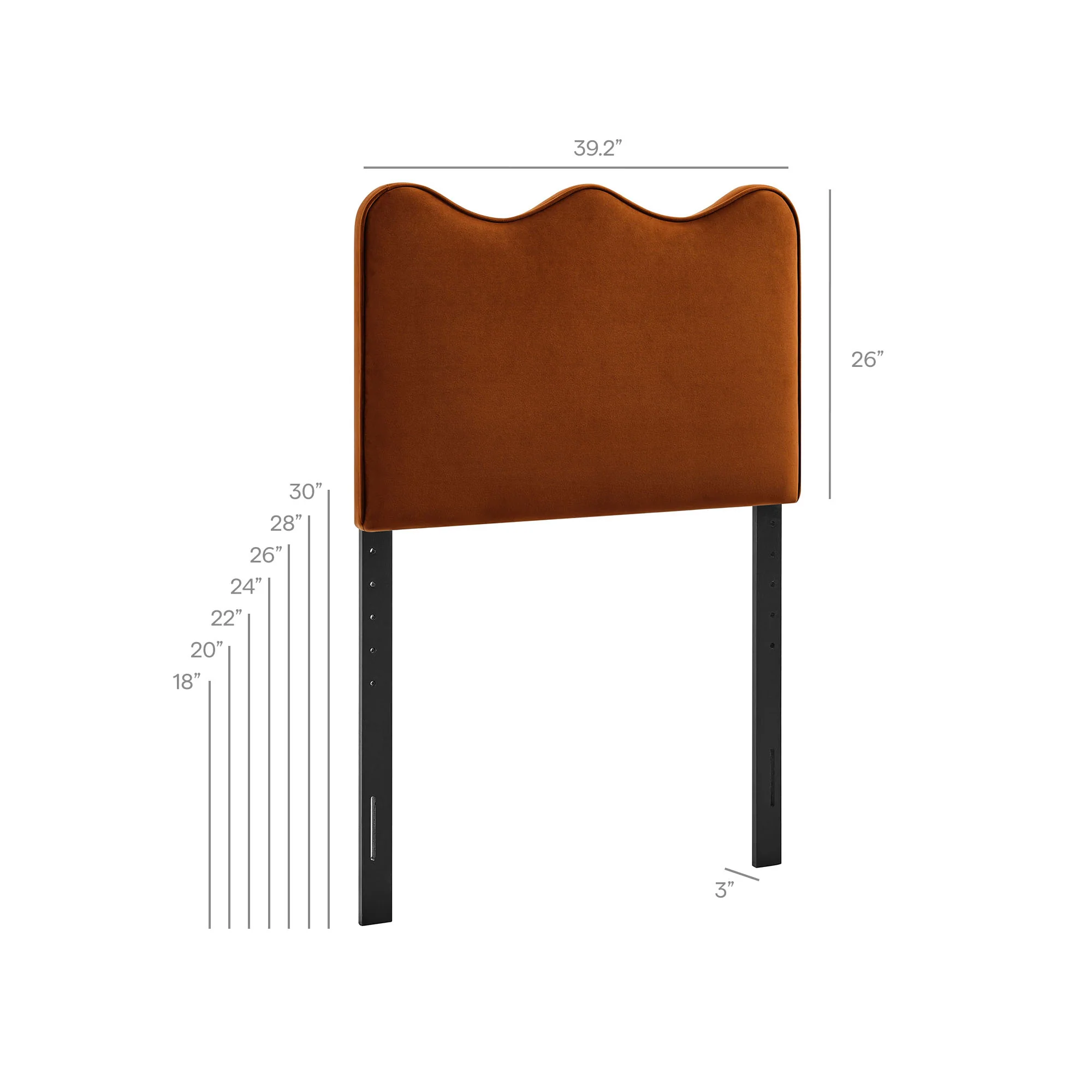 Athena Stain-Resistant Performance Velvet Twin Size Headboard by Modway - Image 56