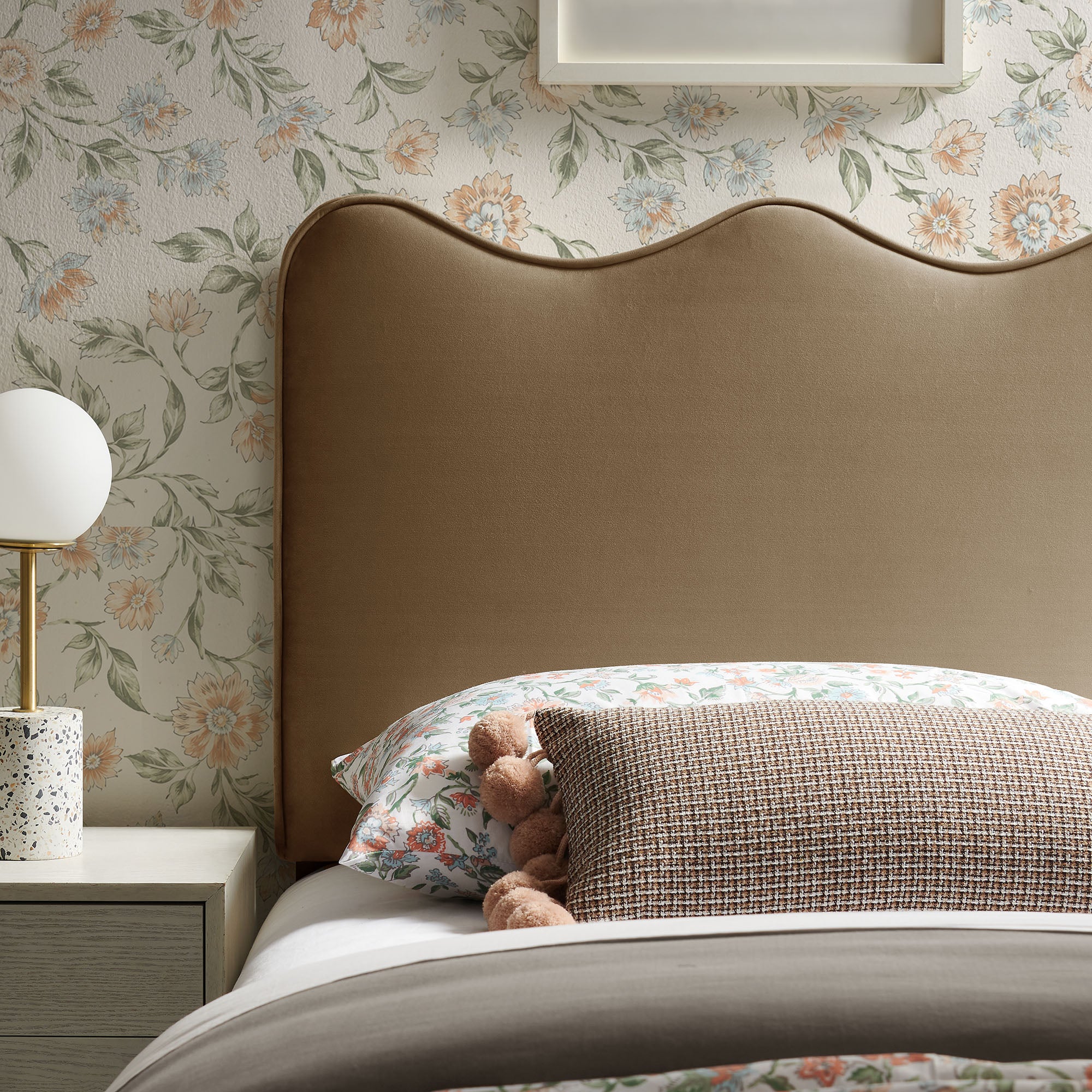 Athena Stain-Resistant Performance Velvet Twin Size Headboard by Modway - Image 61