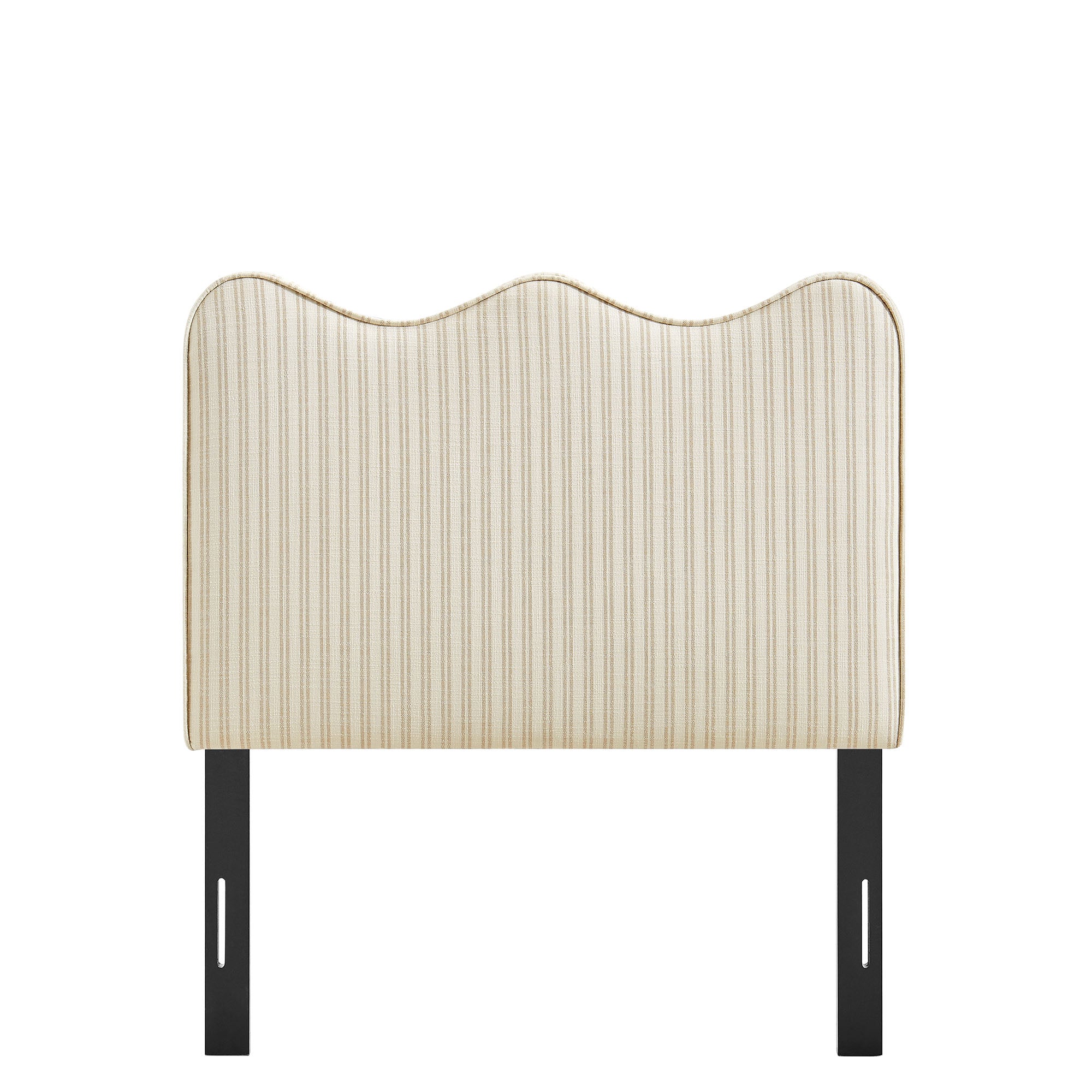 Athena Striped Fabric Upholstered Twin Size Headboard by Modway - Image 11