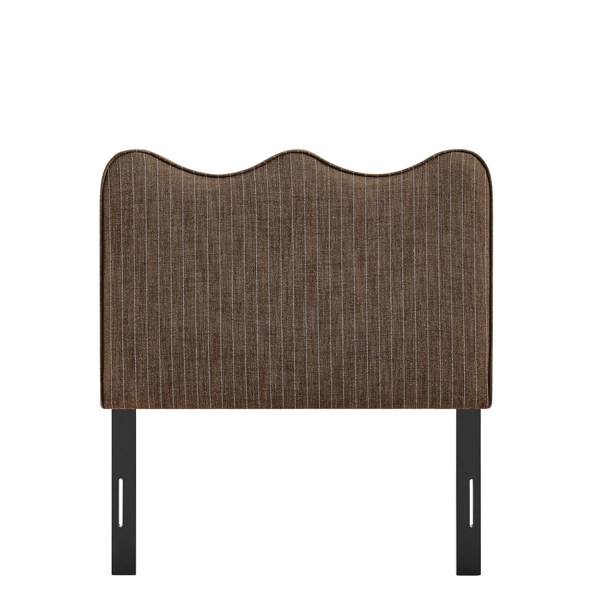 Athena Striped Fabric Upholstered Twin Size Headboard by Modway - Image 3
