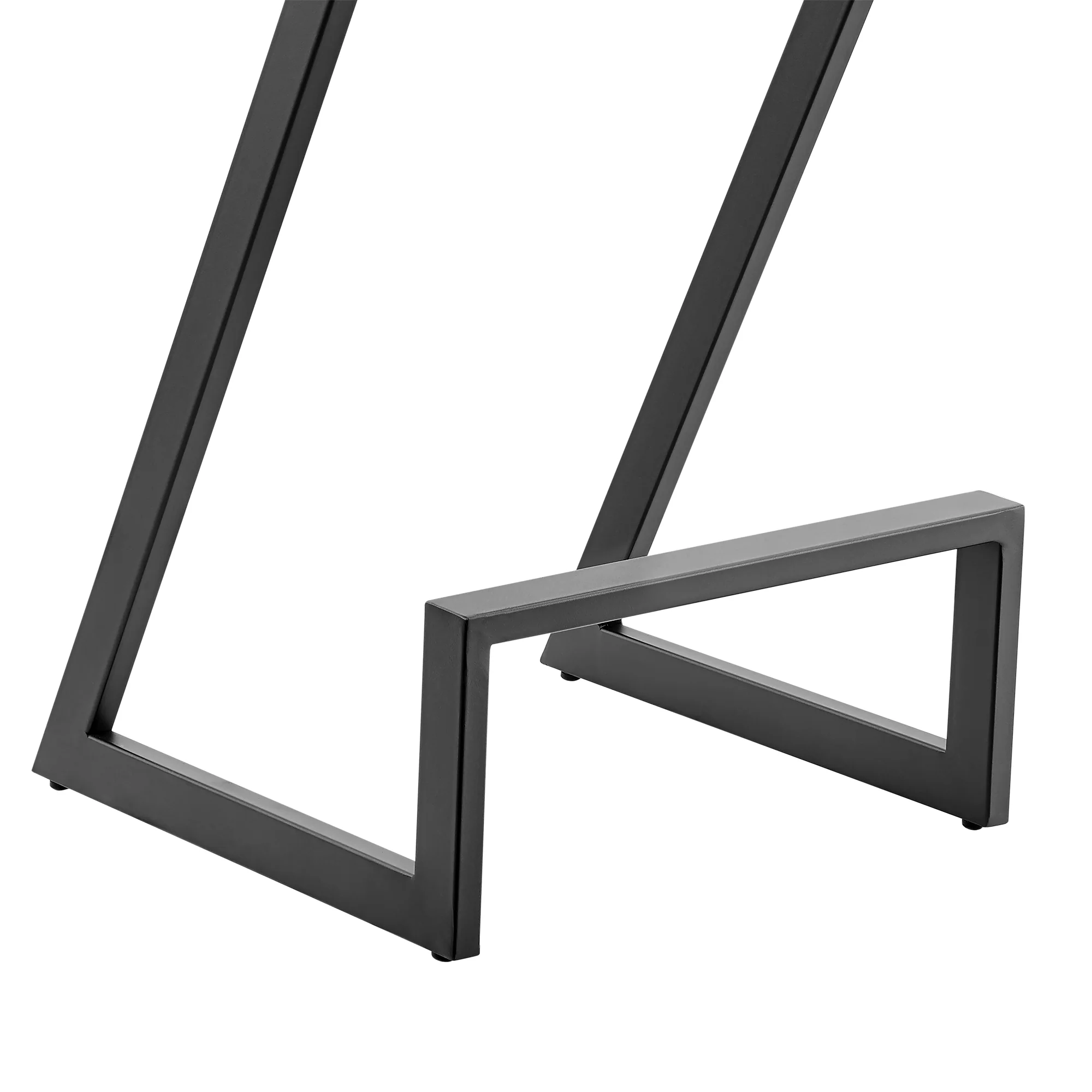 Atlantis 26" Backless Counter Stool with Matte Black Iron and Vintage Gray Faux Leather By Armen Living - Image 8