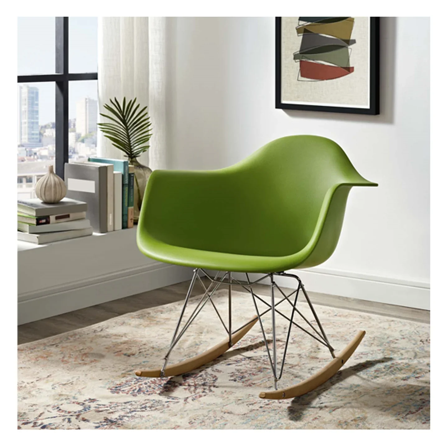 Atoll Rocker Chair, Blue By World Modern Design - Image 5