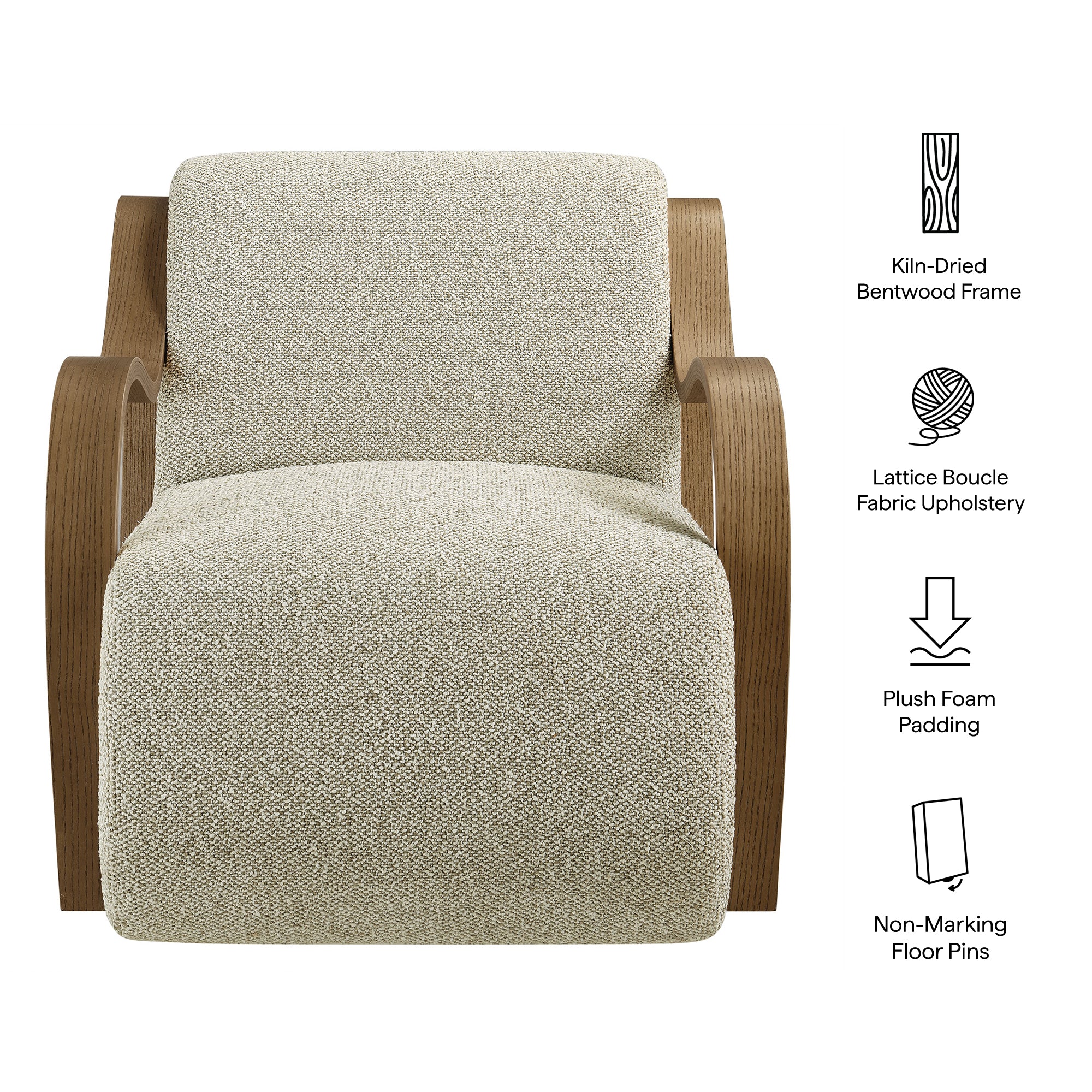 Atrium Lattice Boucle Accent Armchair by Modway - Image 26