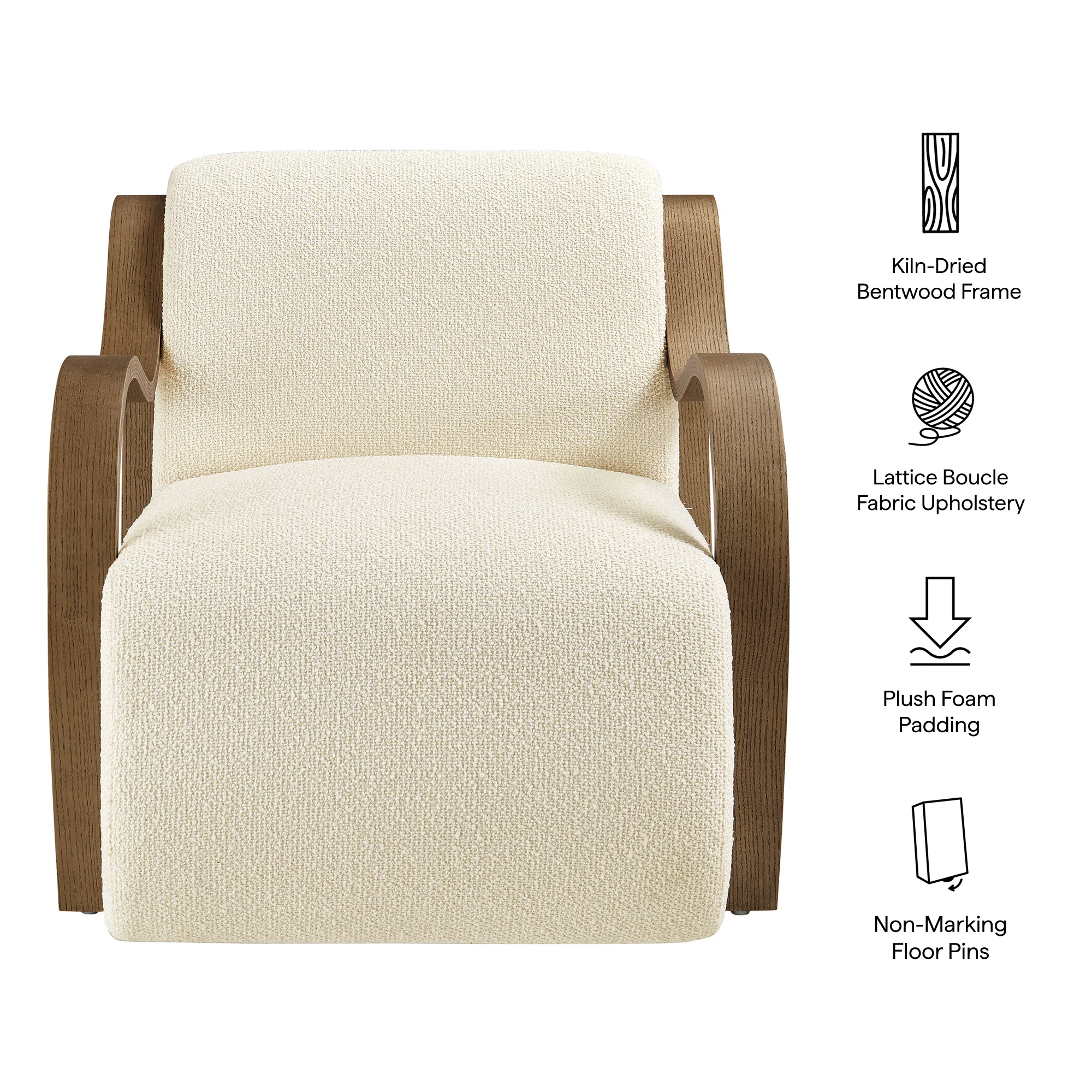 Atrium Lattice Boucle Accent Armchair by Modway - Image 8