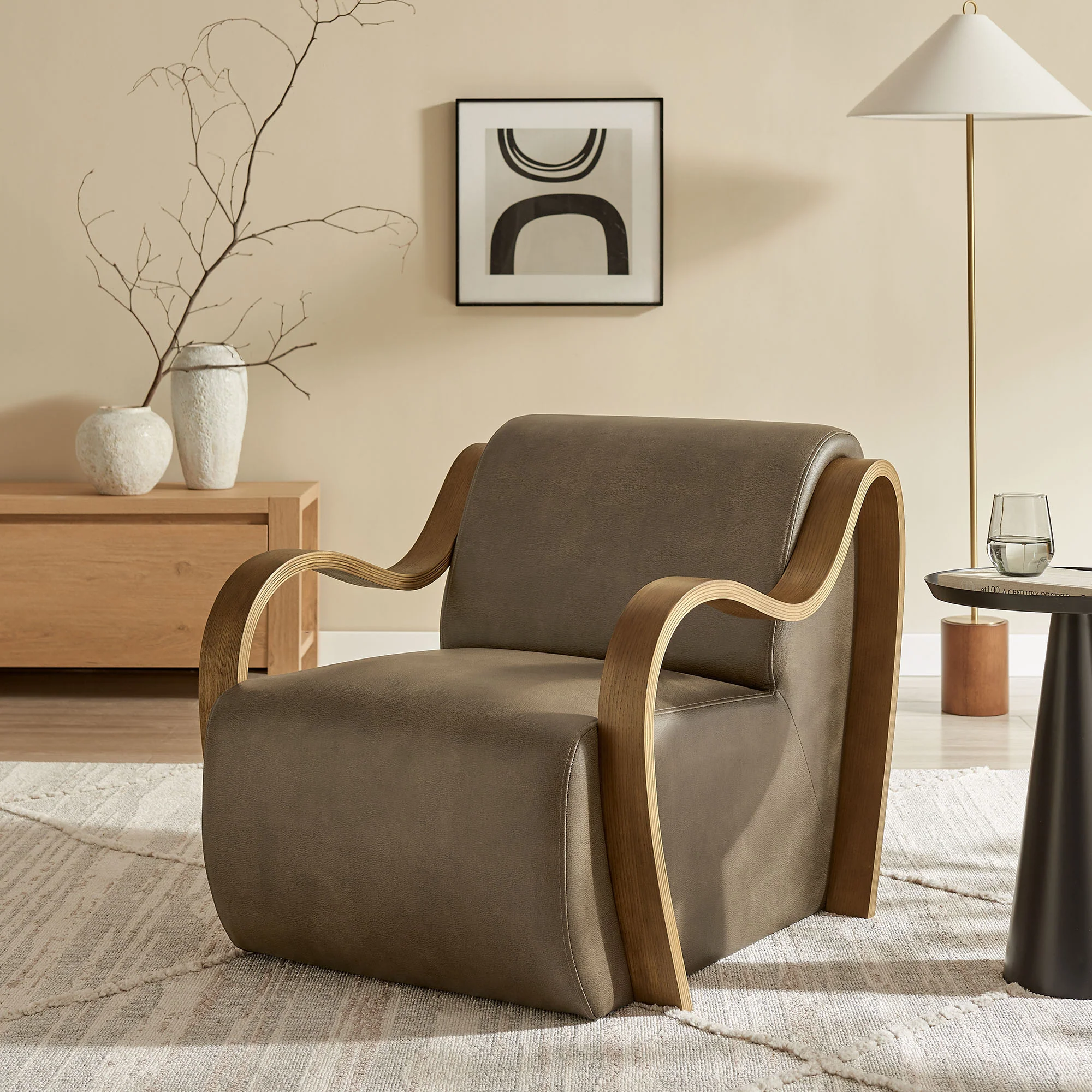Atrium Vegan Leather Accent Armchair by Modway - Image 16