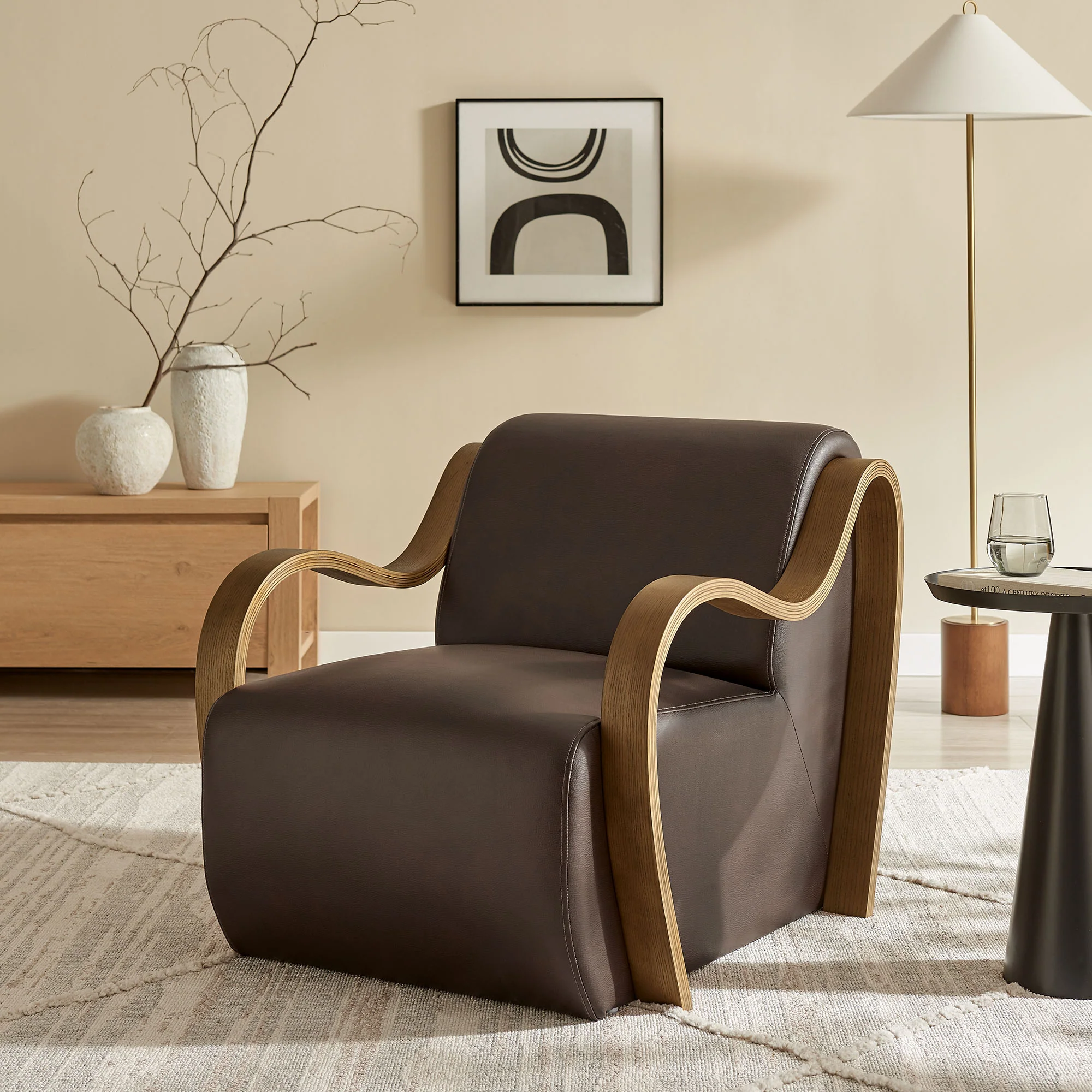 Atrium Vegan Leather Accent Armchair by Modway - Image 7