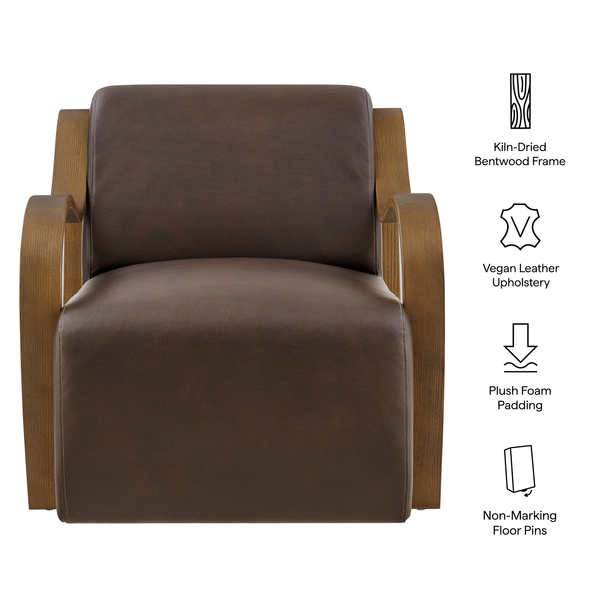 Atrium Vegan Leather Accent Armchair by Modway - Image 8