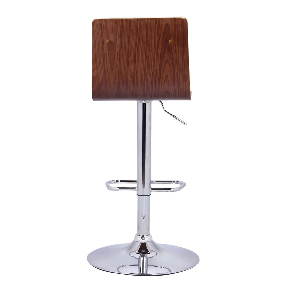 Aubrey Adjustable Height Swivel Bar Stool with Walnut Wood By Armen Living - Image 10