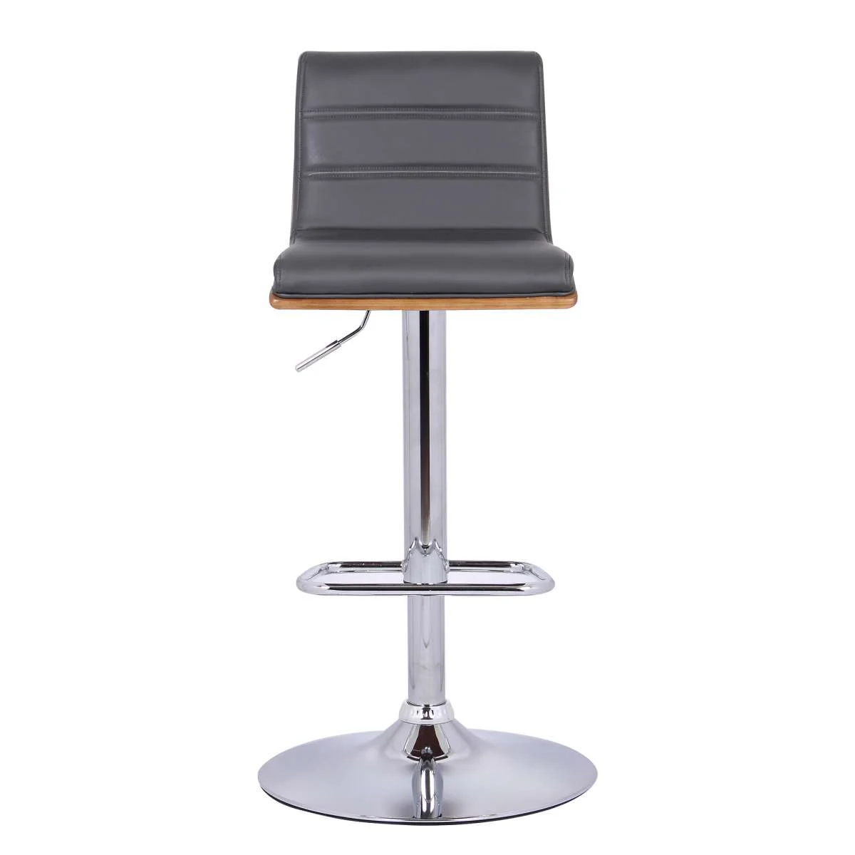Aubrey Adjustable Height Swivel Bar Stool with Walnut Wood By Armen Living - Image 15