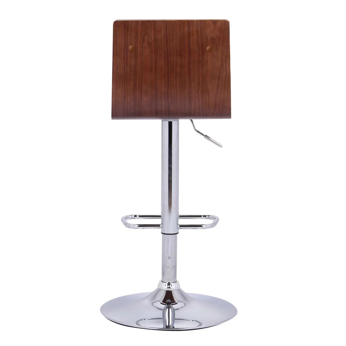 Aubrey Adjustable Height Swivel Bar Stool with Walnut Wood By Armen Living - Image 16