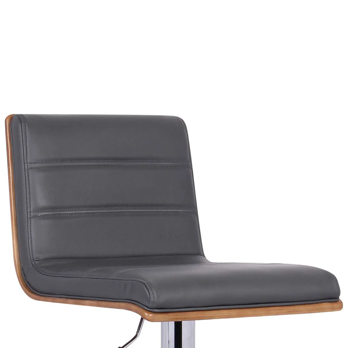 Aubrey Adjustable Height Swivel Bar Stool with Walnut Wood By Armen Living - Image 17