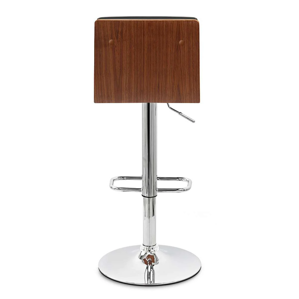Aubrey Adjustable Height Swivel Bar Stool with Walnut Wood By Armen Living - Image 4