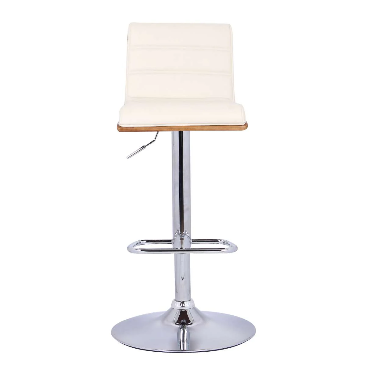 Aubrey Adjustable Height Swivel Bar Stool with Walnut Wood By Armen Living - Image 9